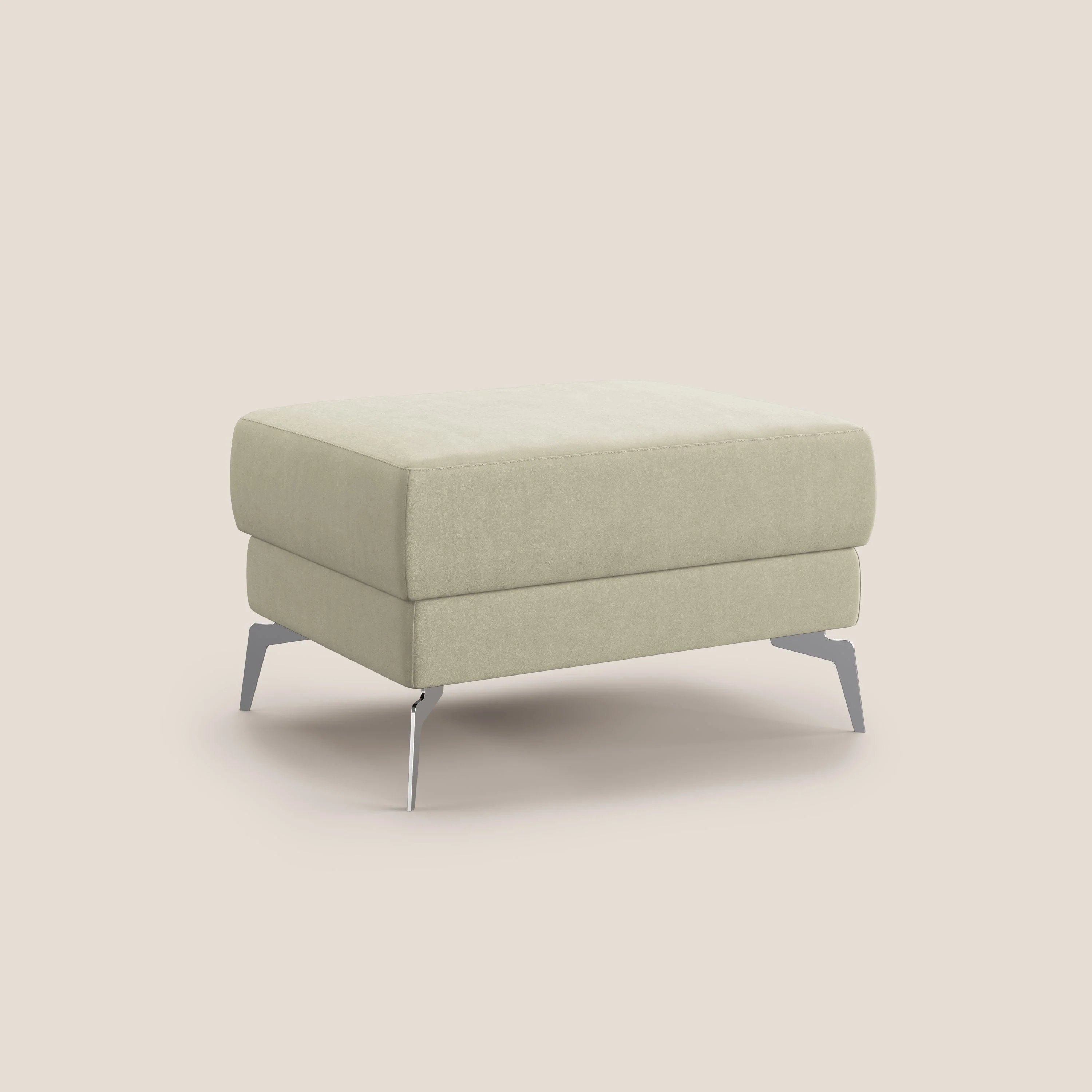 Star Pouf avec pieds hauts en microfibre imperméable T11 crème - Image 2