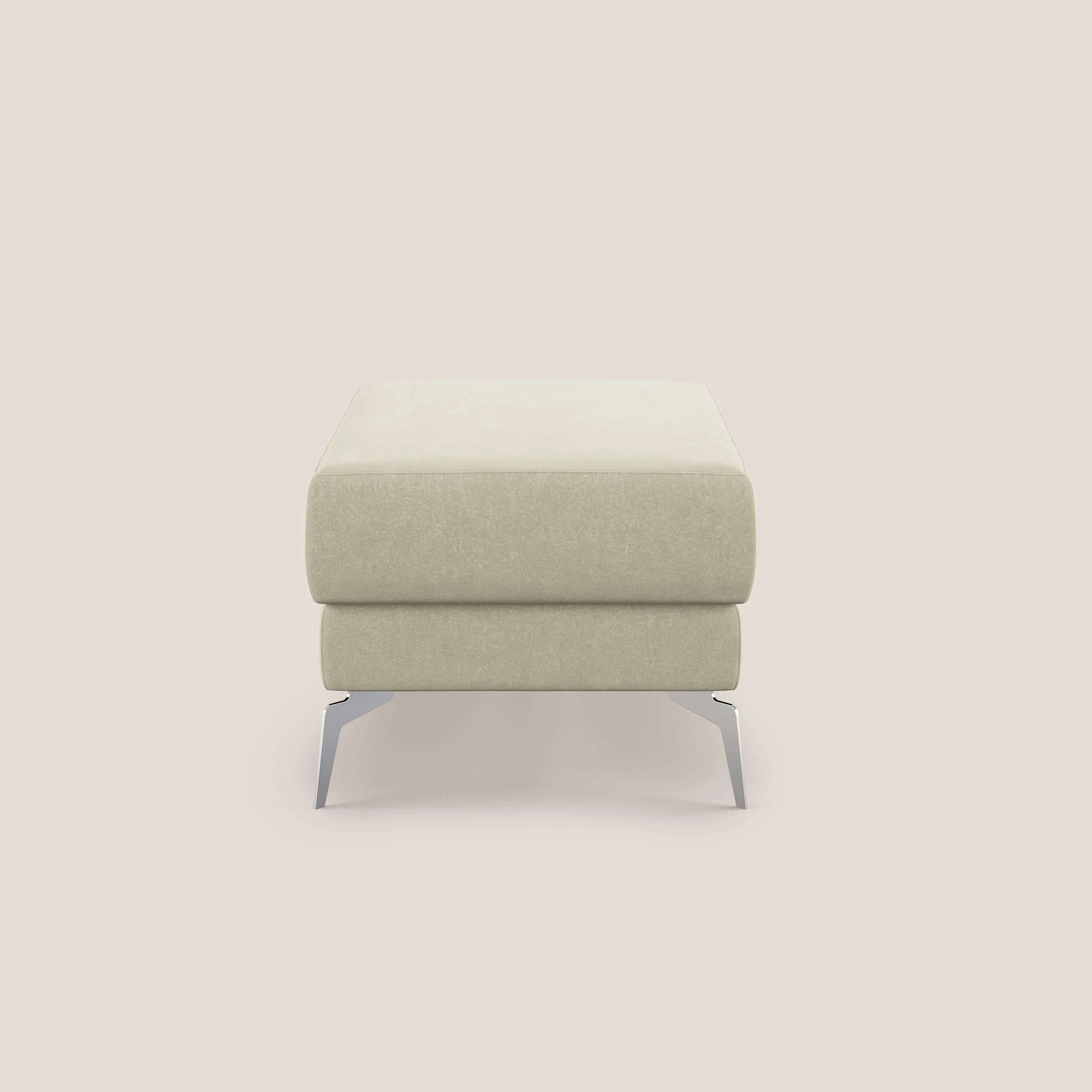 Star Pouf avec pieds hauts en microfibre imperméable T11 crème - Image 3