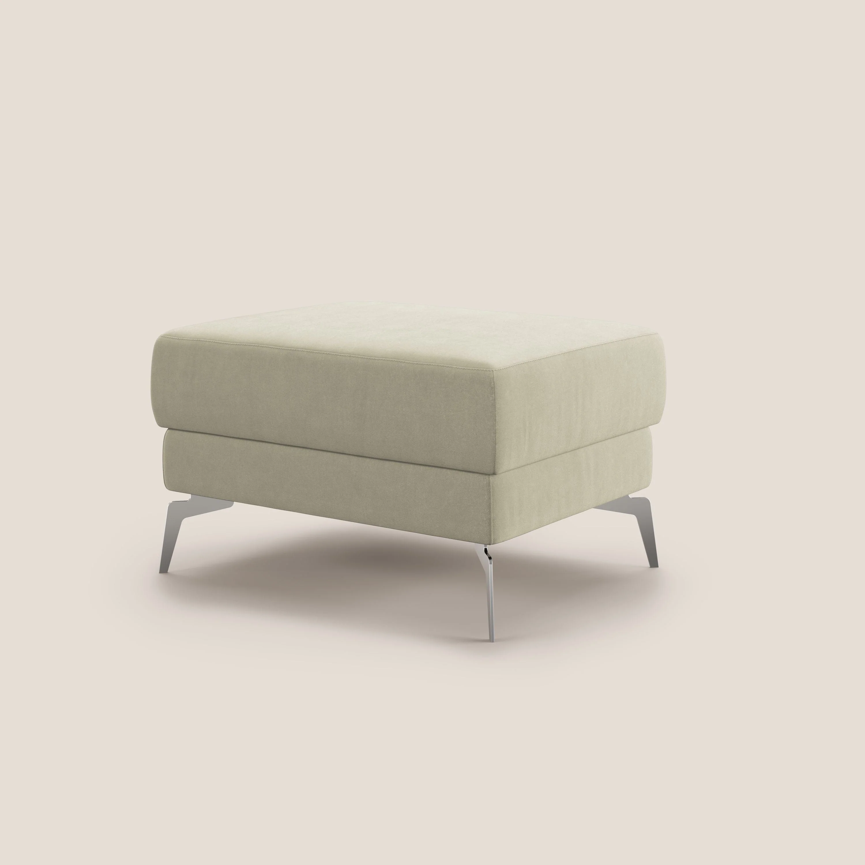 Star Pouf avec pieds hauts en microfibre imperméable T11 crème - Image 4
