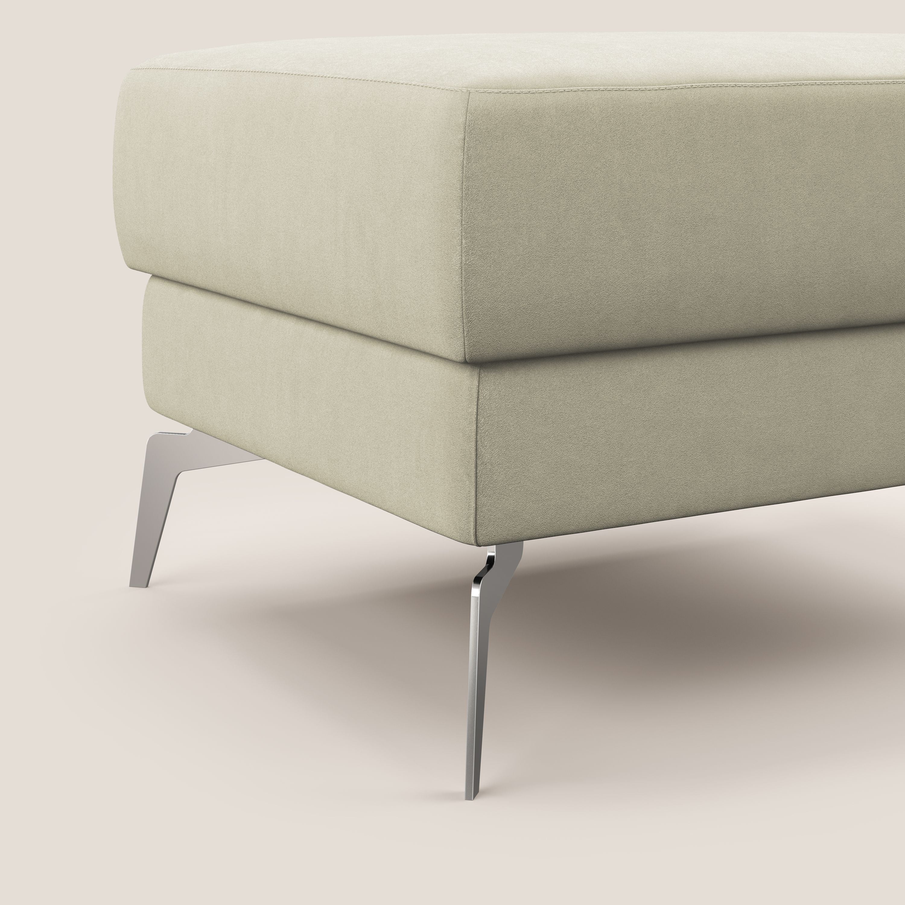 Star Pouf avec pieds hauts en microfibre imperméable T11 crème - Image 5