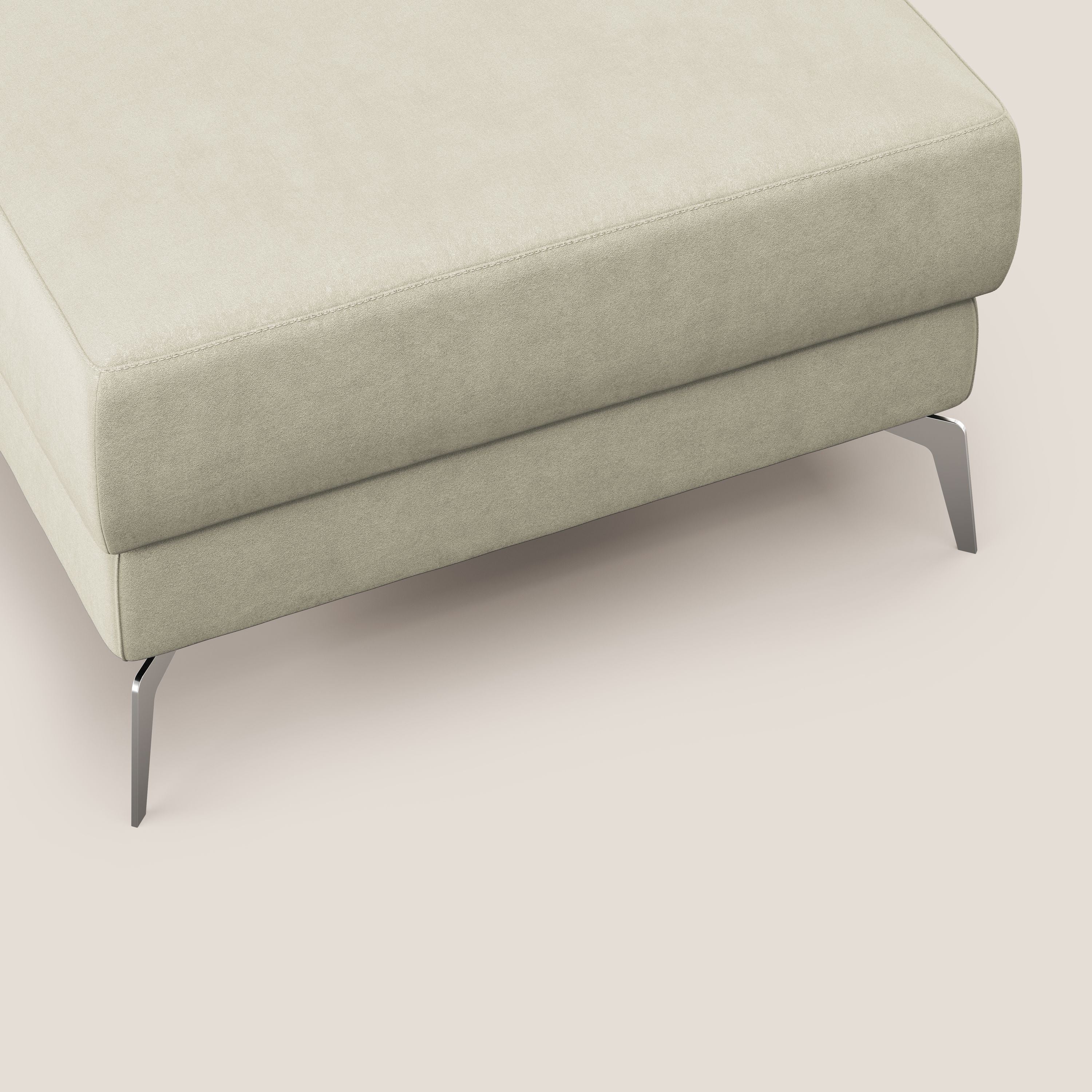 Star Pouf avec pieds hauts en microfibre imperméable T11 crème - Image 6