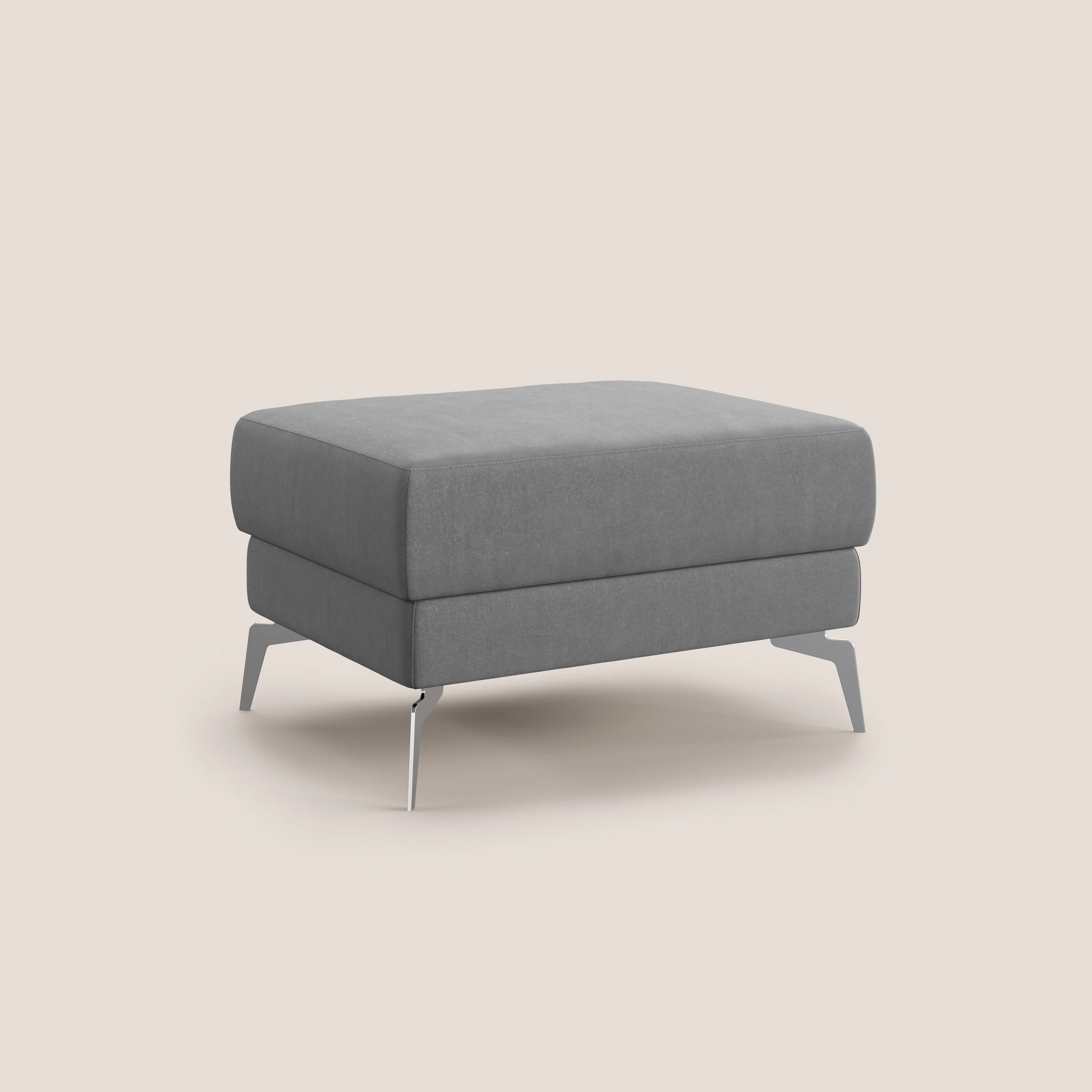 Star Pouf avec pieds hauts en microfibre imperméable T11 gris - Image 2