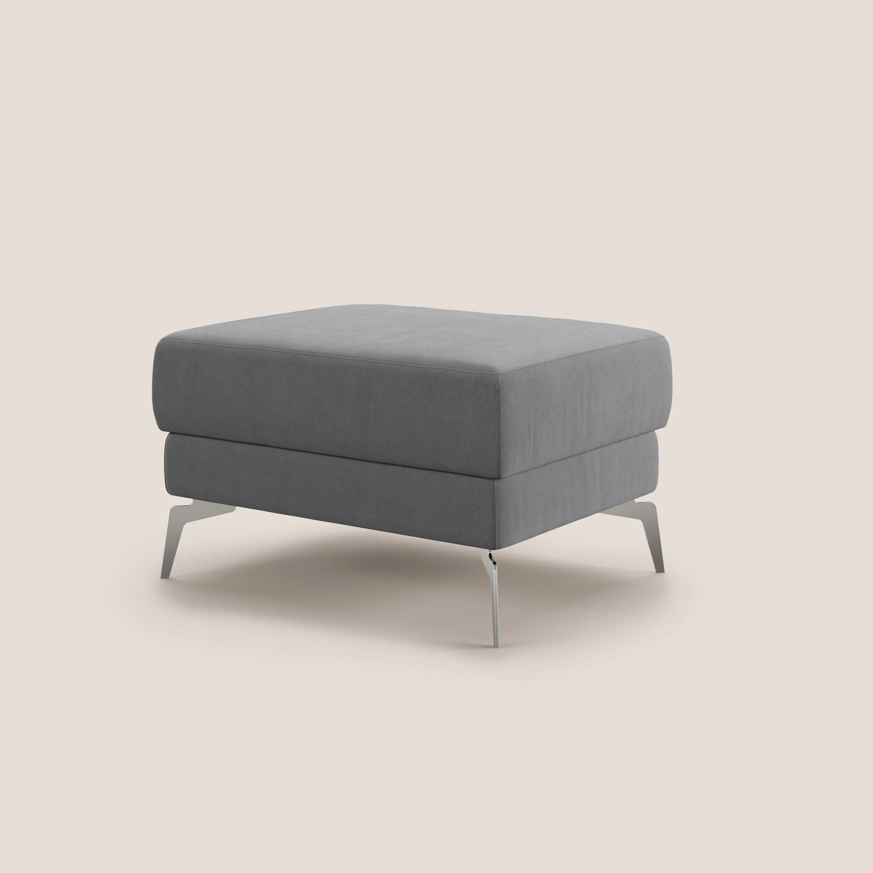 Star Pouf avec pieds hauts en microfibre imperméable T11 gris - Image 4