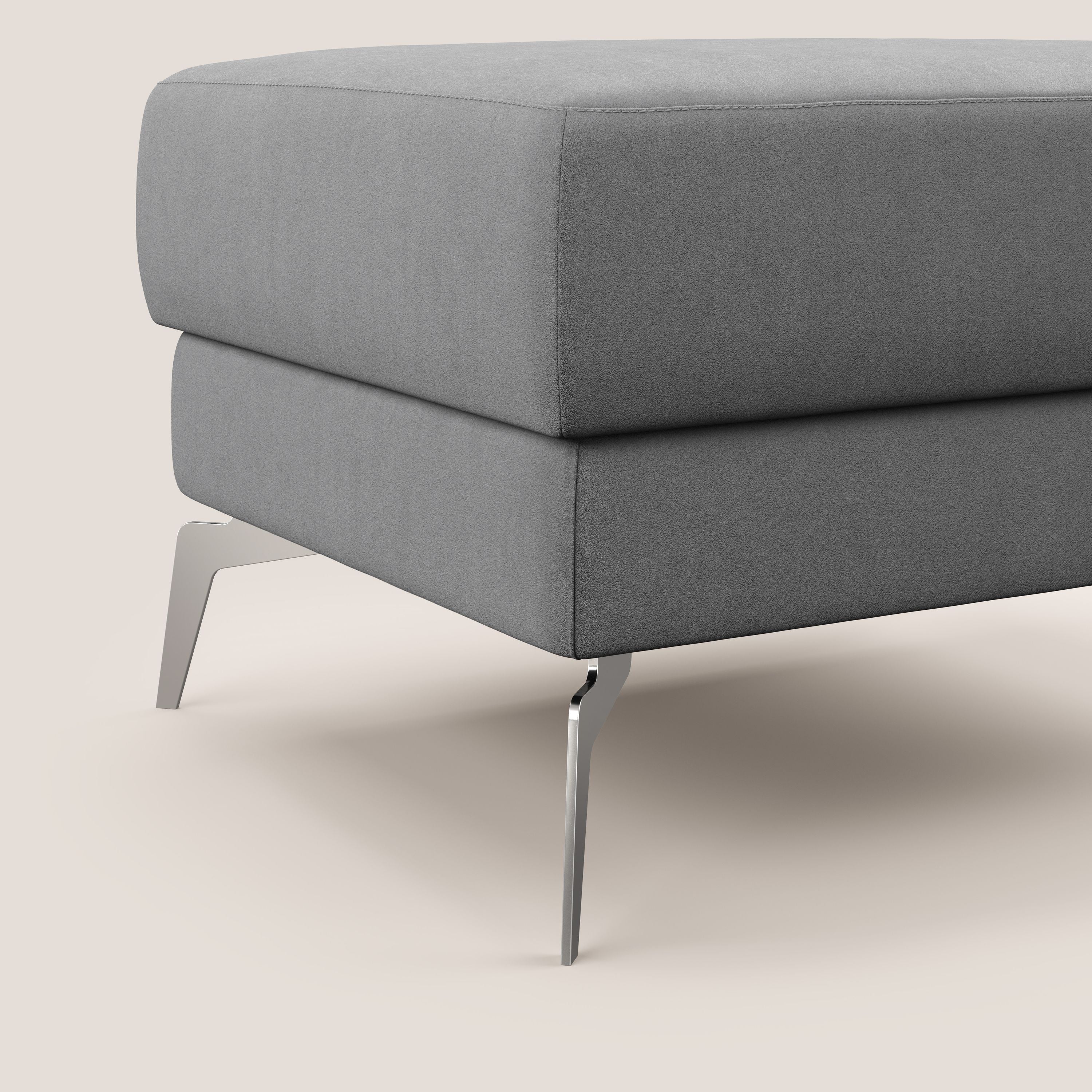 Star Pouf avec pieds hauts en microfibre imperméable T11 gris - Image 5