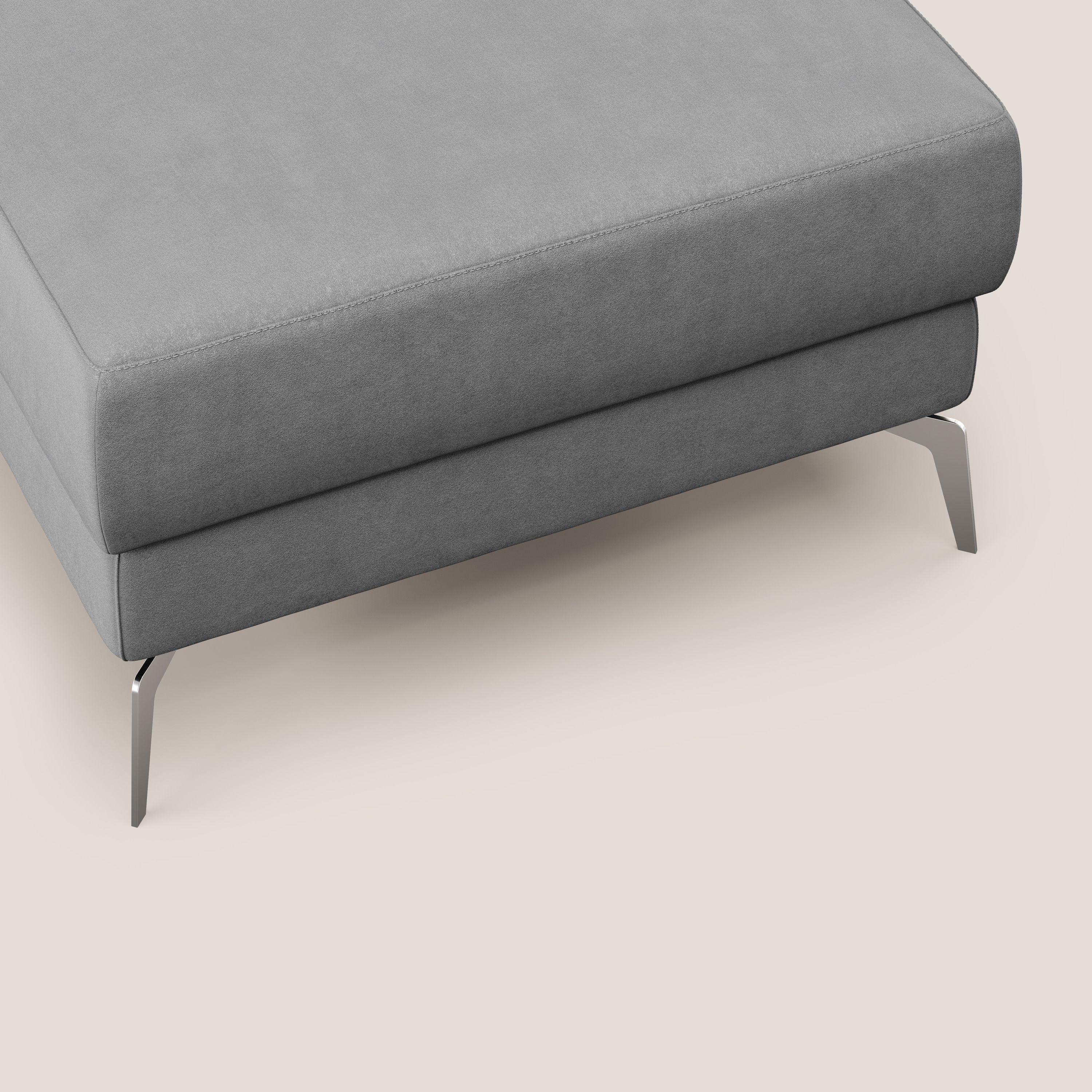 Star Pouf avec pieds hauts en microfibre imperméable T11 gris - Image 6
