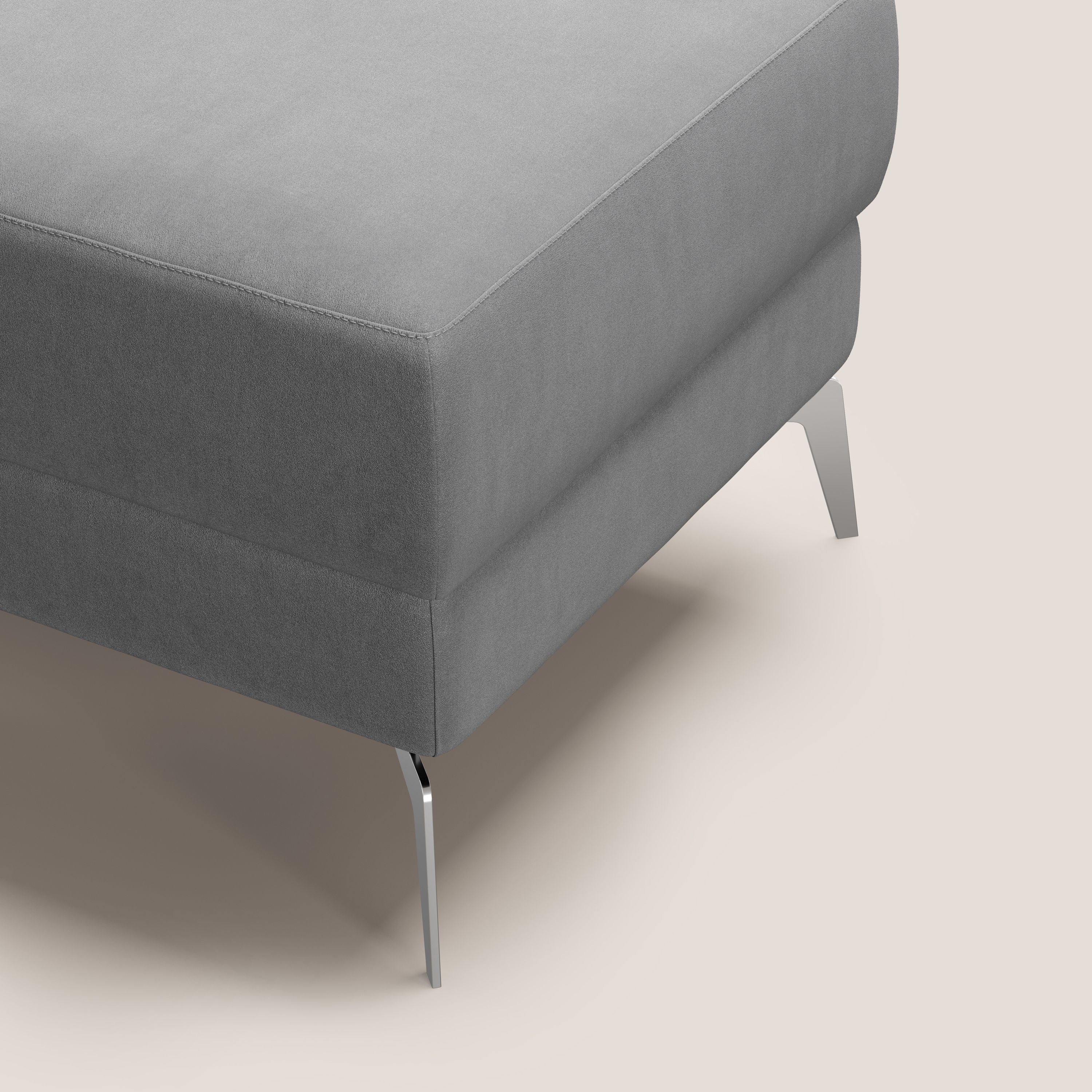Star Pouf avec pieds hauts en microfibre imperméable T11 gris - Image 7