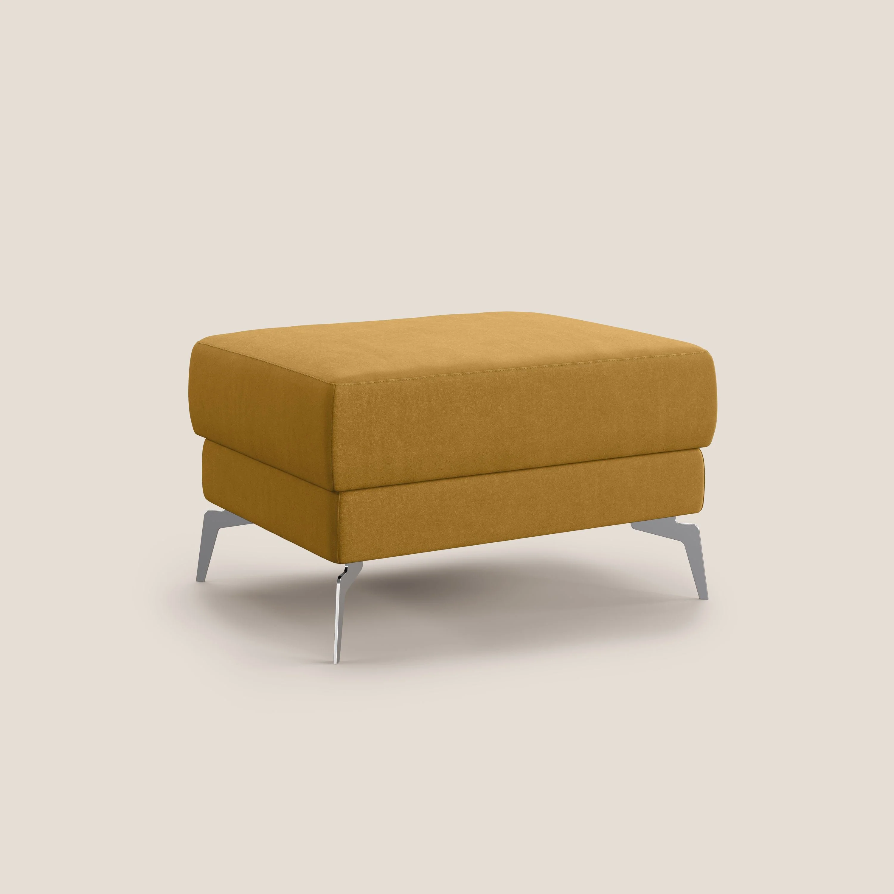 Star Pouf avec pieds hauts en microfibre imperméable T11 jaune - Image 2