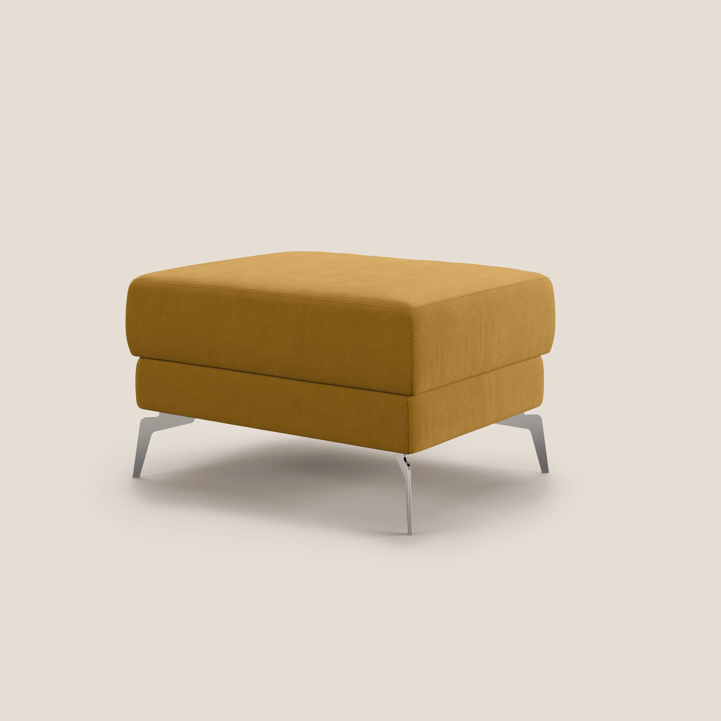 Star Pouf avec pieds hauts en microfibre imperméable T11 jaune - Image 4