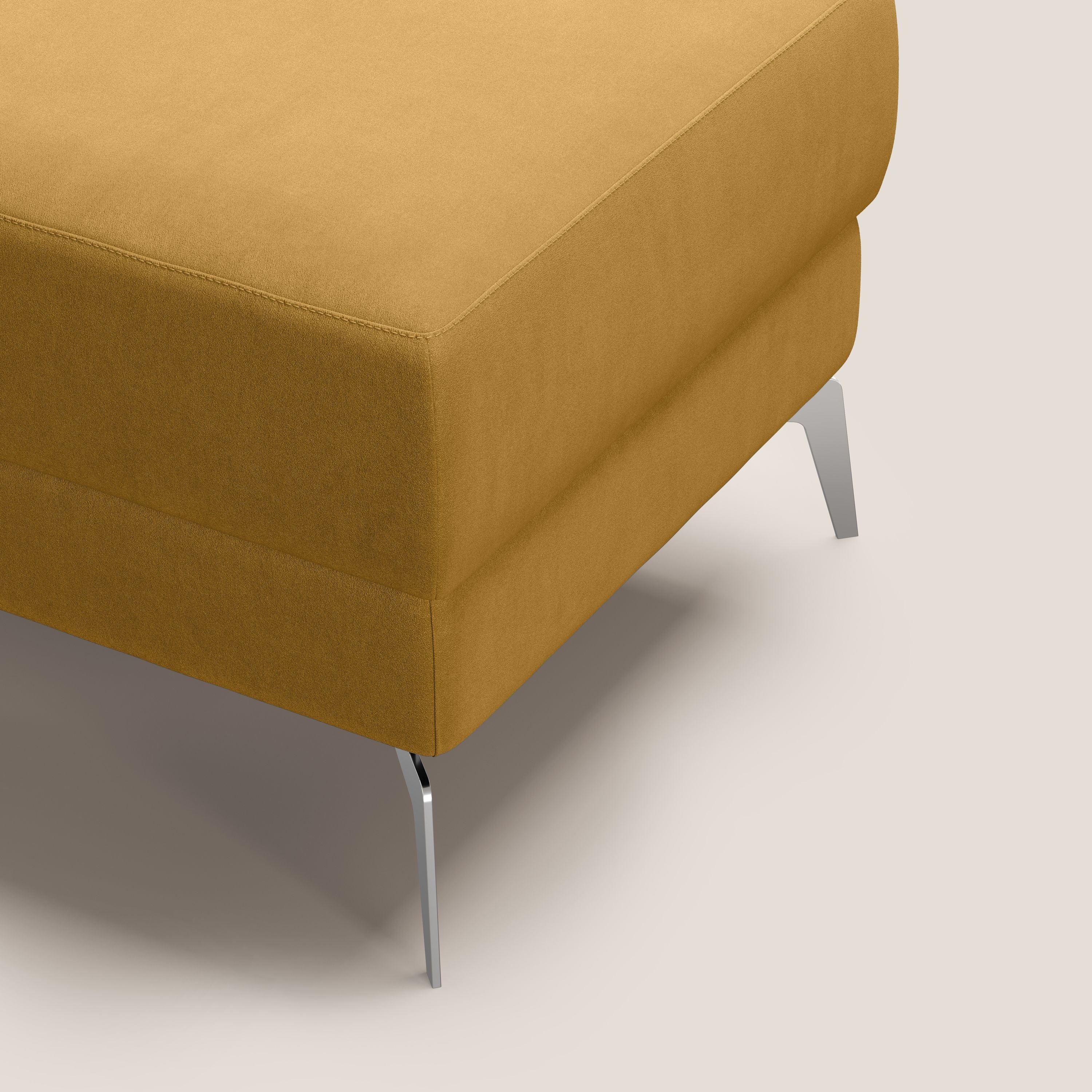 Star Pouf avec pieds hauts en microfibre imperméable T11 jaune - Image 7