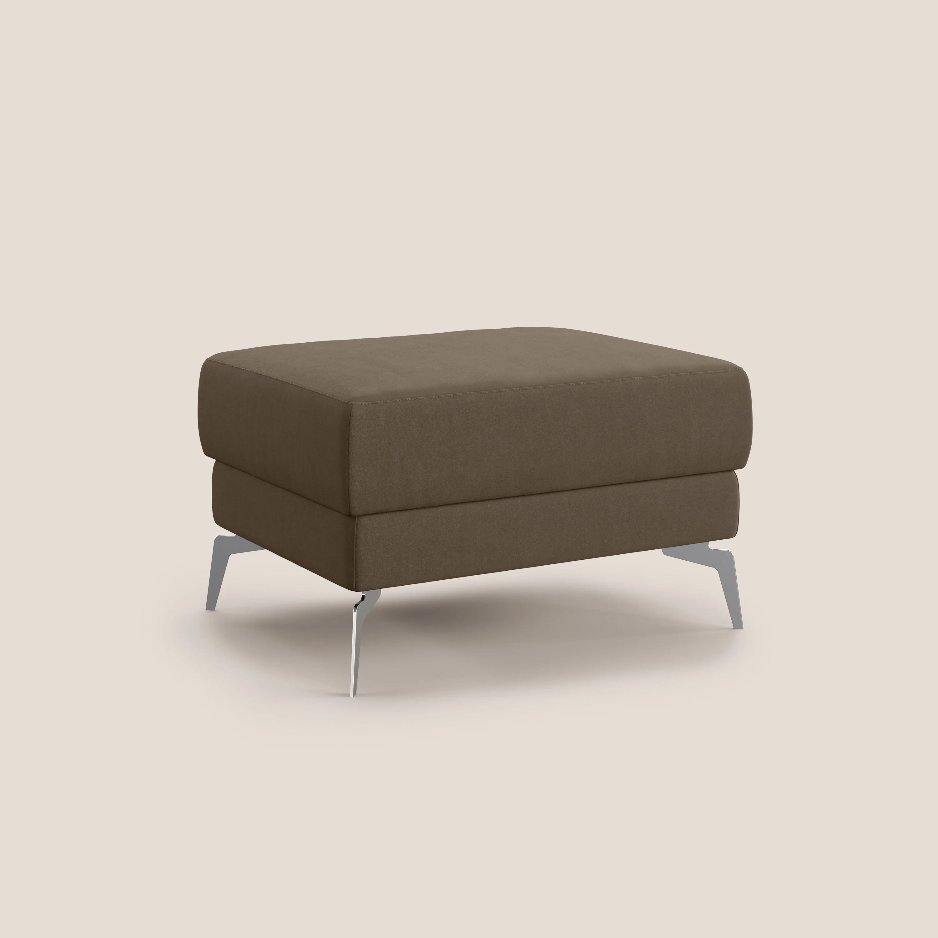 Star Pouf avec pieds hauts en microfibre imperméable T11 marron - Image 2