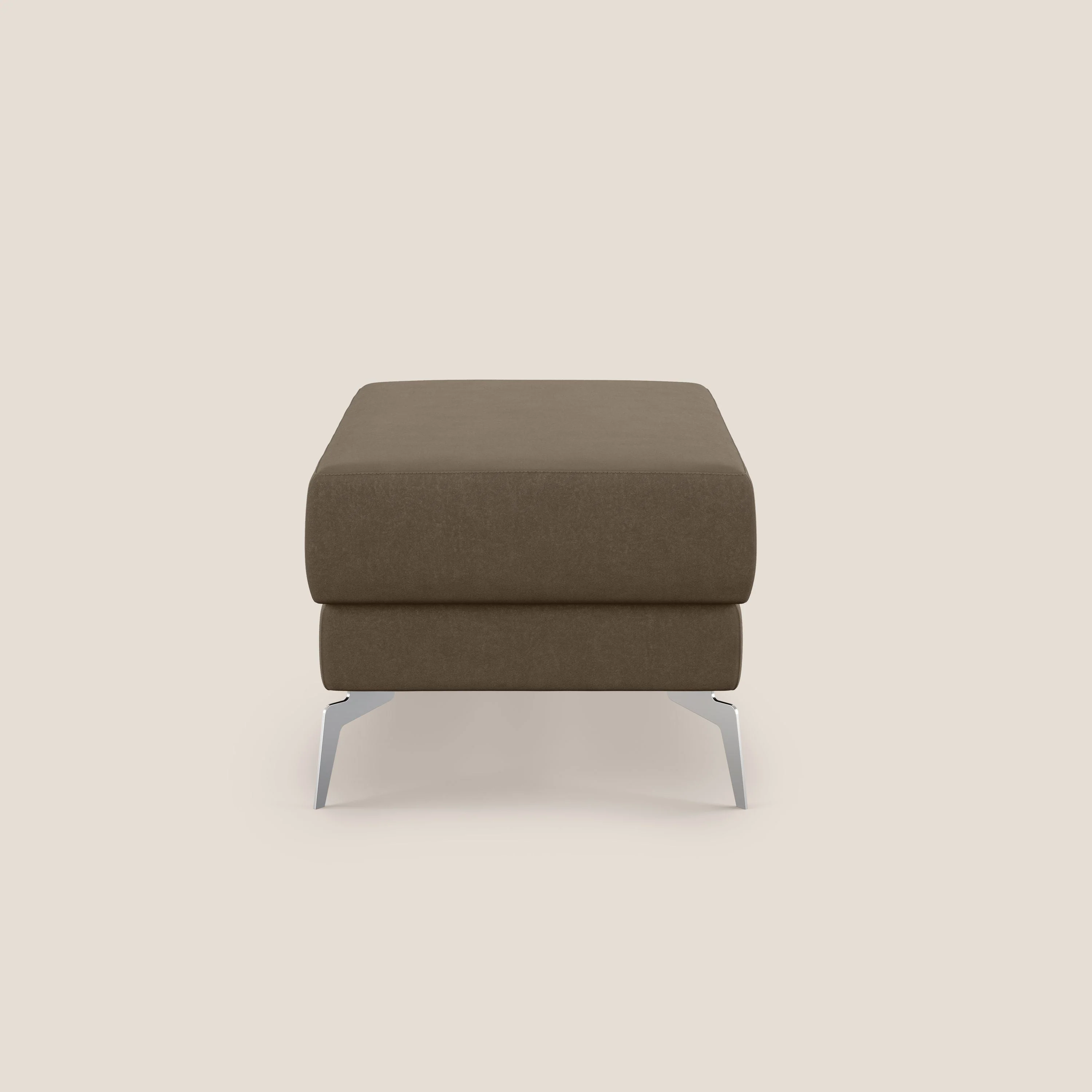 Star Pouf avec pieds hauts en microfibre imperméable T11 marron - Image 3