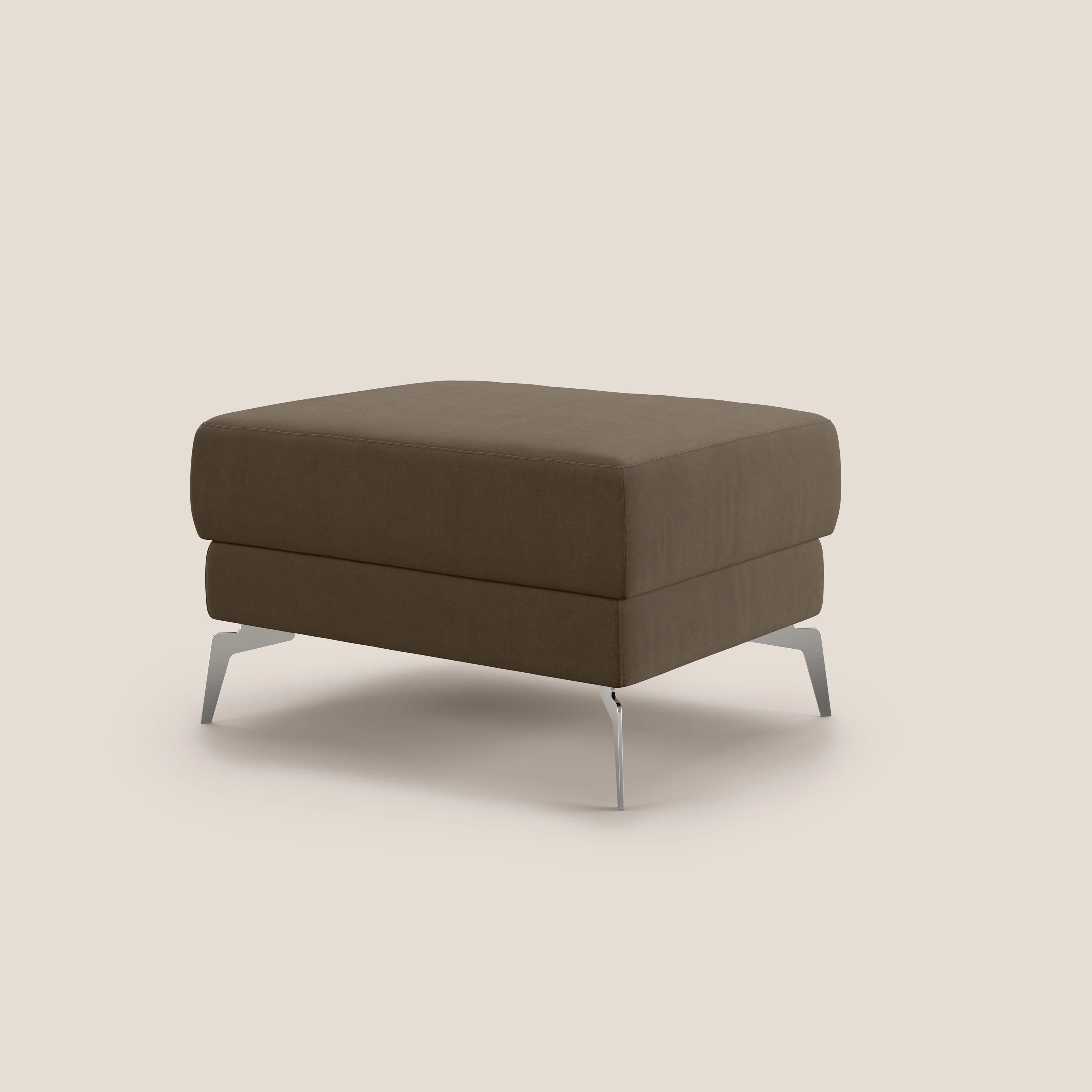 Star Pouf avec pieds hauts en microfibre imperméable T11 marron - Image 4