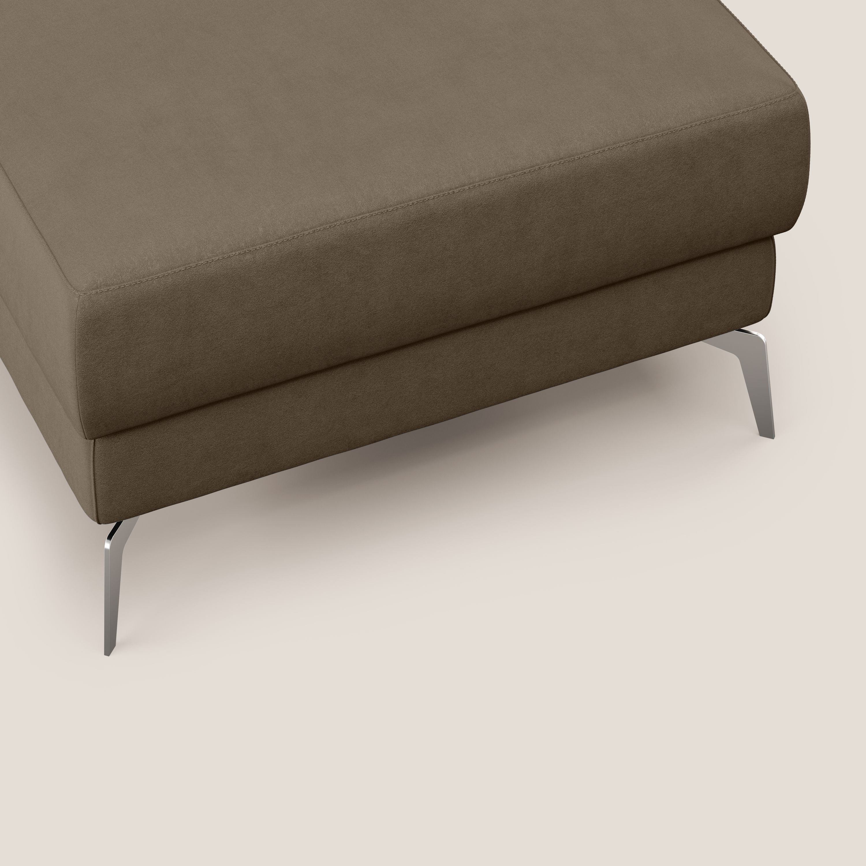 Star Pouf avec pieds hauts en microfibre imperméable T11 marron - Image 6