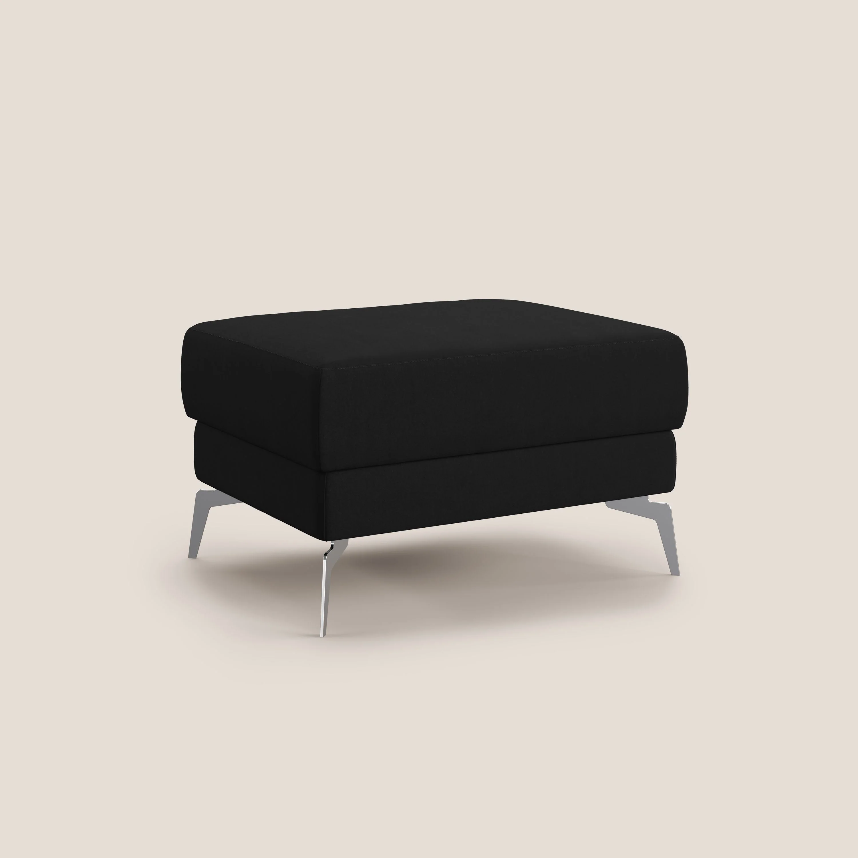 Star Pouf avec pieds hauts en microfibre imperméable T11 noir - Image 2