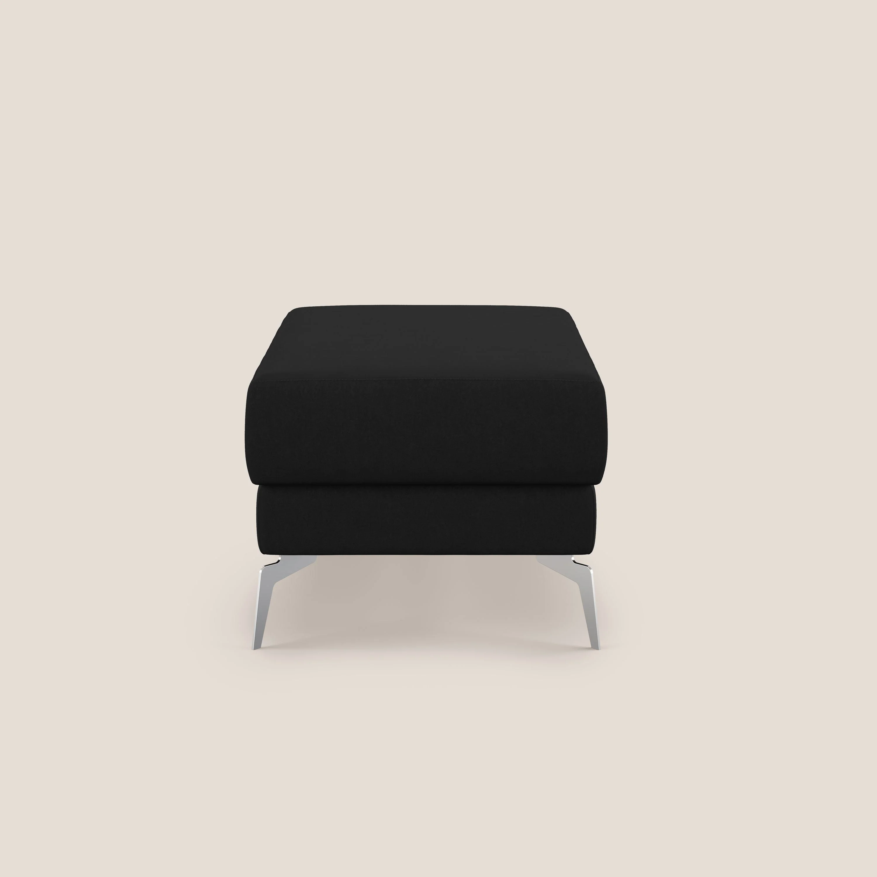 Star Pouf avec pieds hauts en microfibre imperméable T11 noir - Image 3