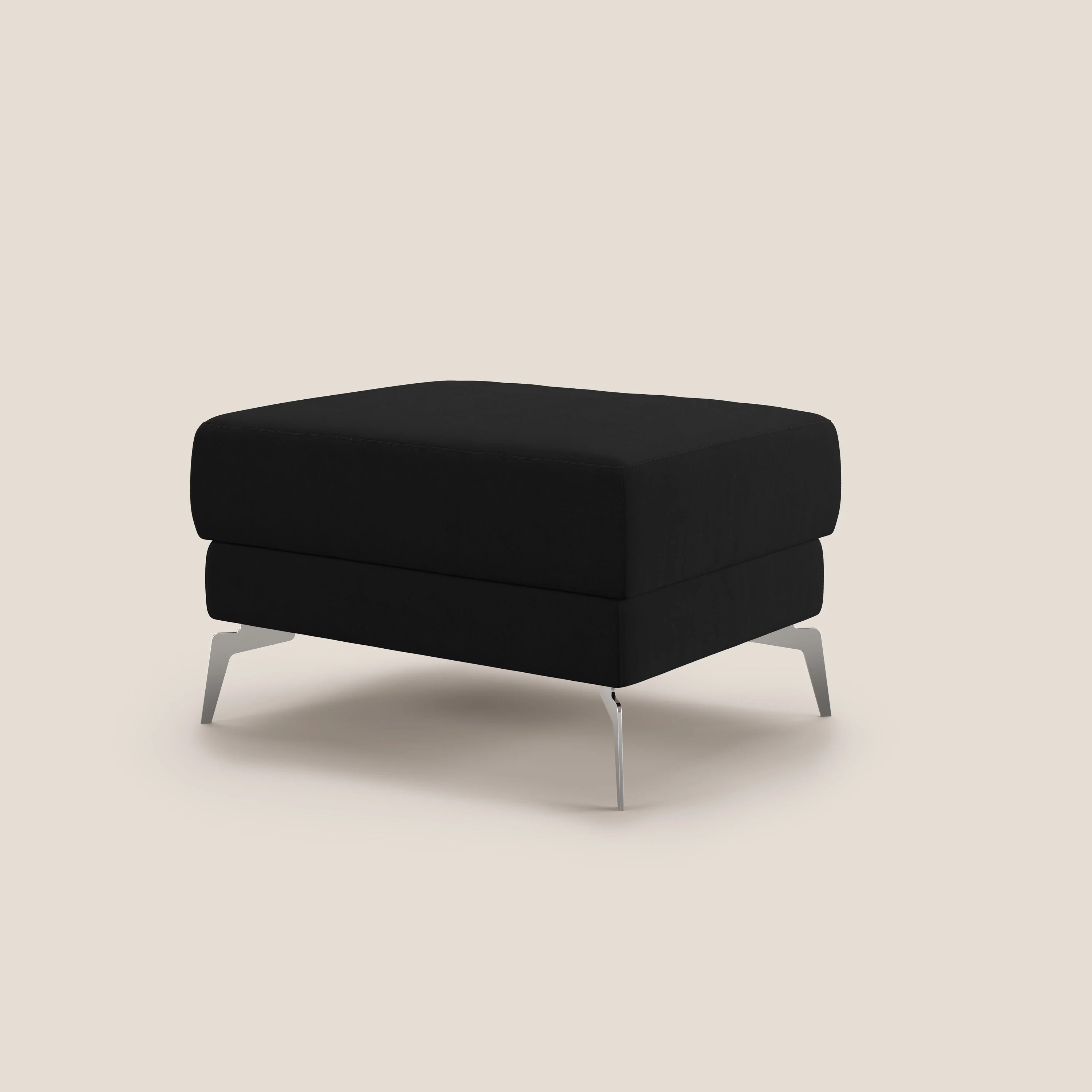 Star Pouf avec pieds hauts en microfibre imperméable T11 noir - Image 4