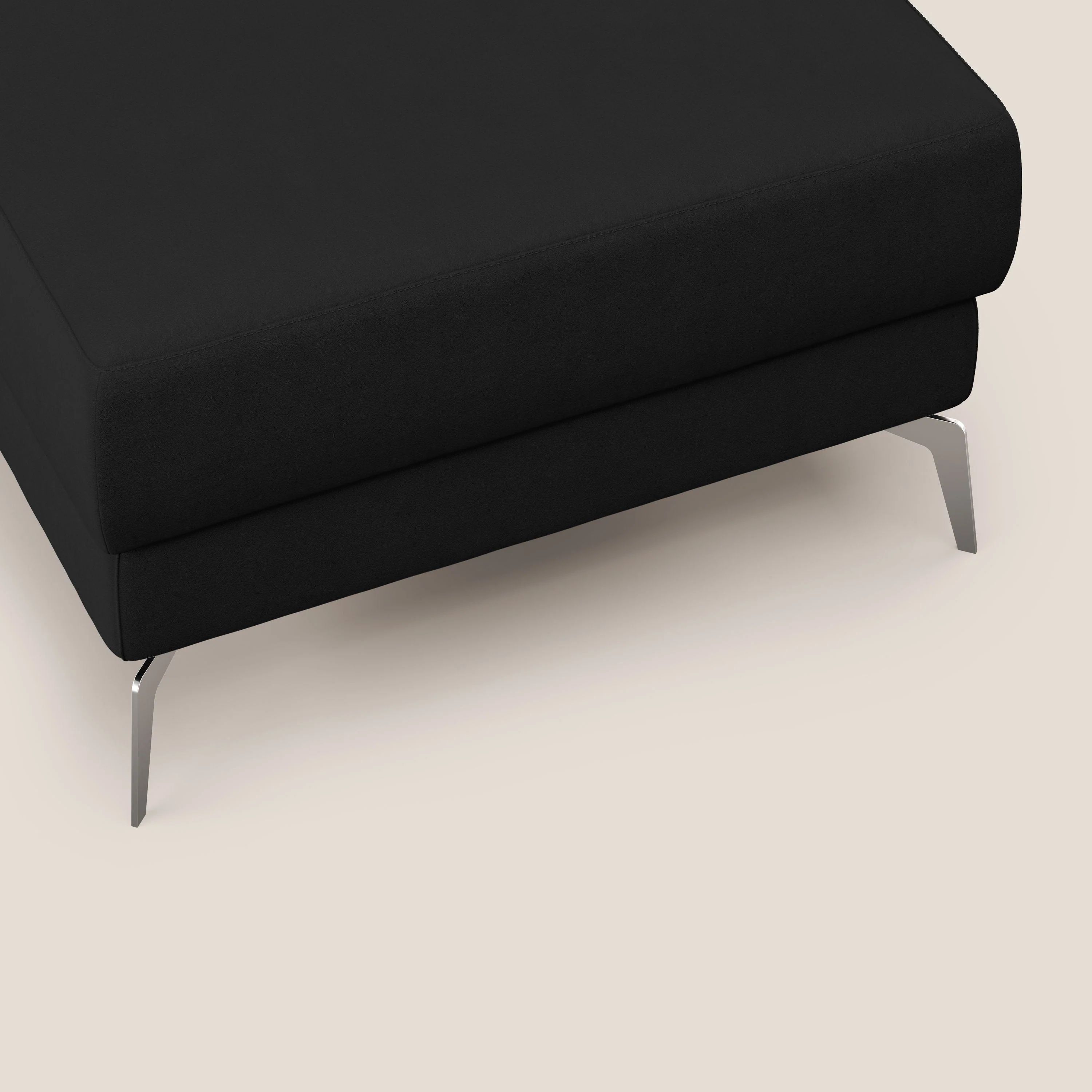 Star Pouf avec pieds hauts en microfibre imperméable T11 noir - Image 6