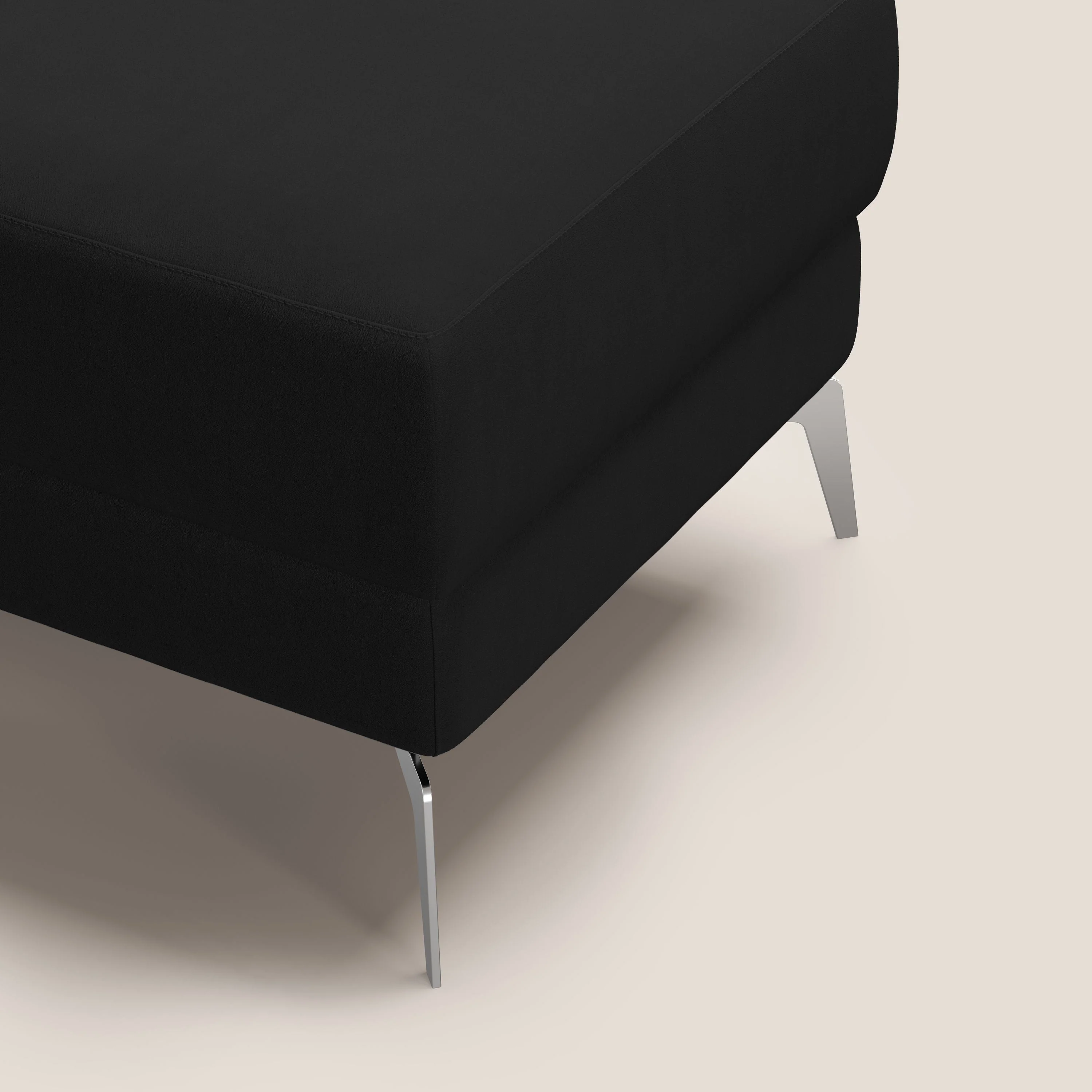 Star Pouf avec pieds hauts en microfibre imperméable T11 noir - Image 7
