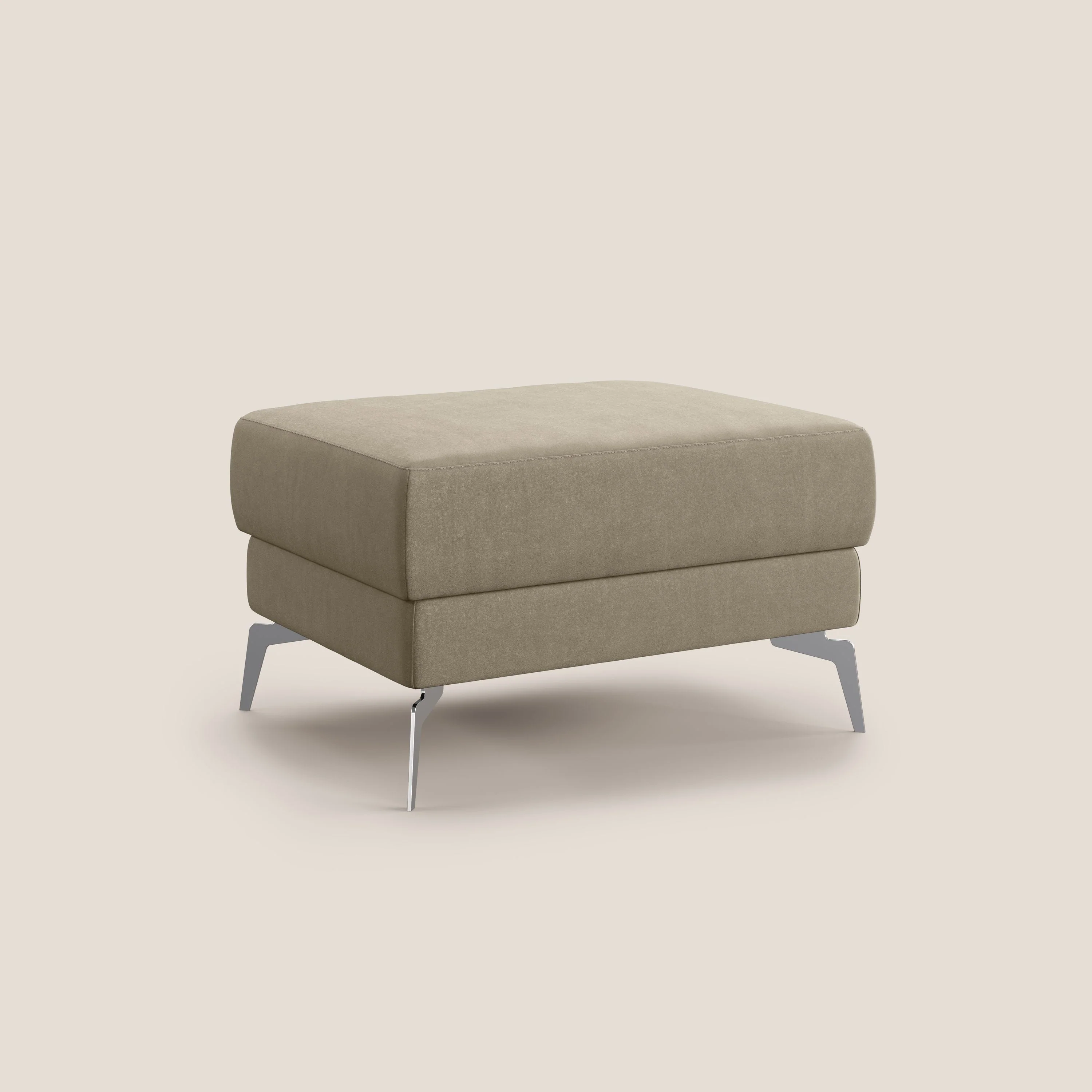 Star Pouf avec pieds hauts en microfibre imperméable T11 Taupe tortora - Image 2