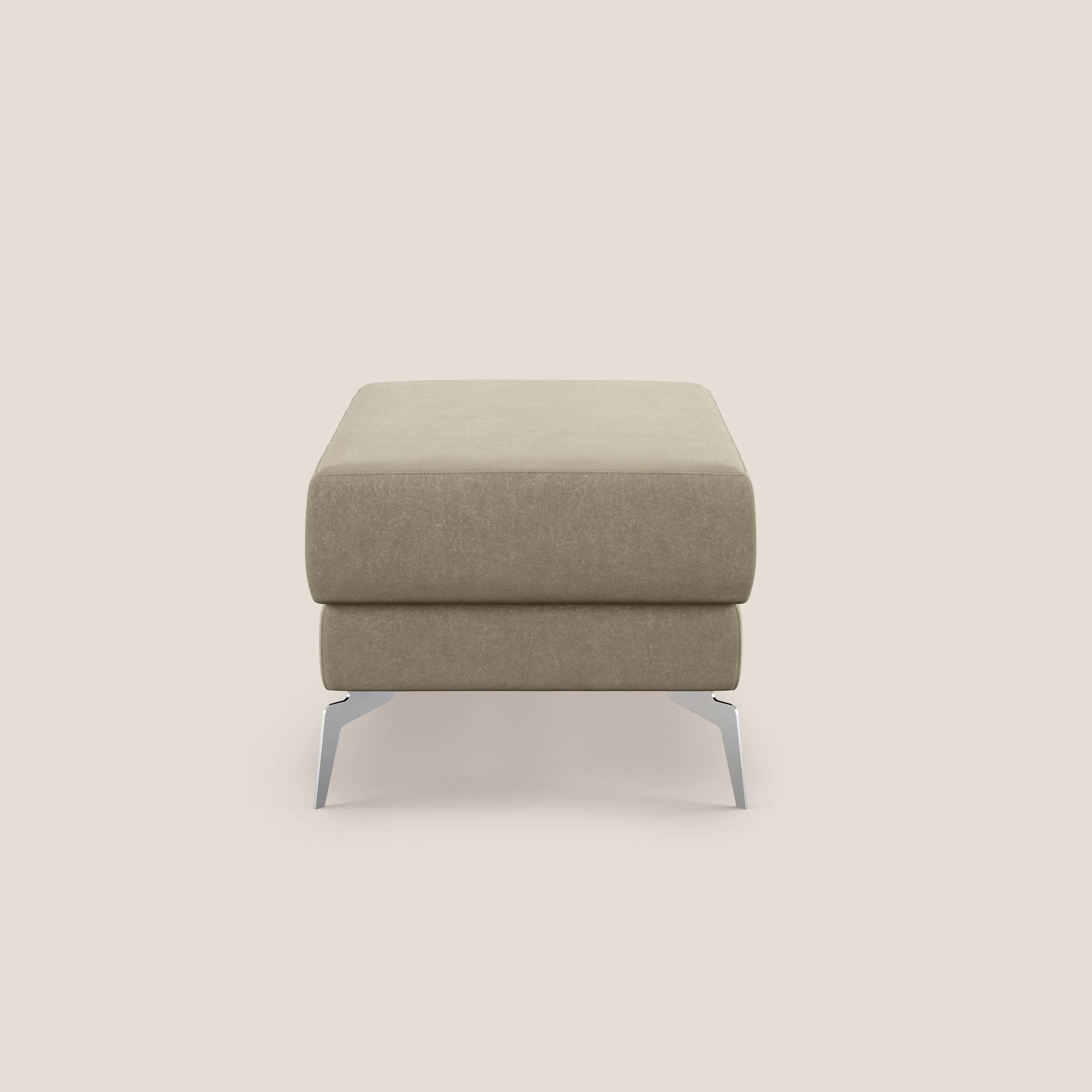 Star Pouf avec pieds hauts en microfibre imperméable T11 Taupe tortora - Image 3