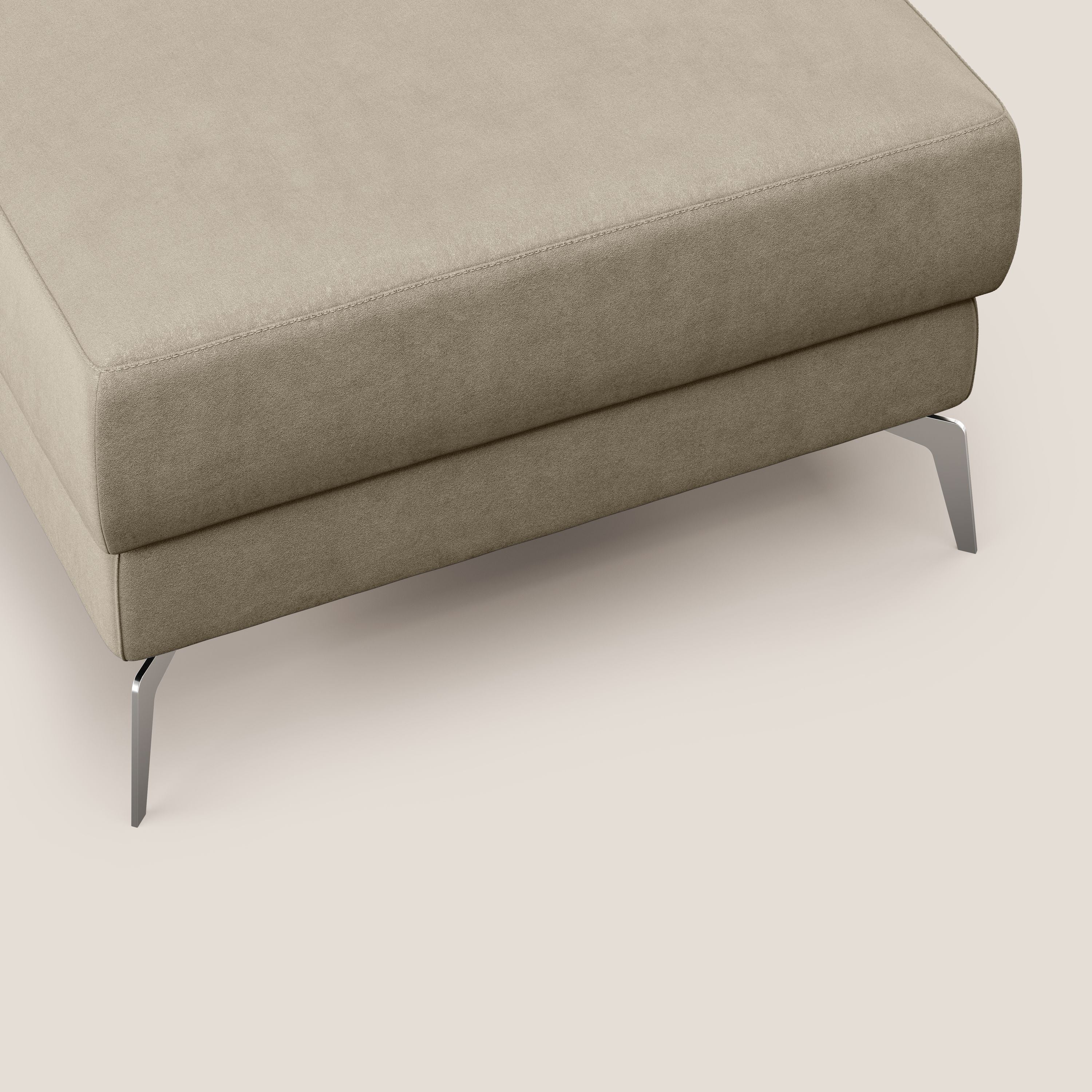 Star Pouf avec pieds hauts en microfibre imperméable T11 Taupe tortora - Image 6