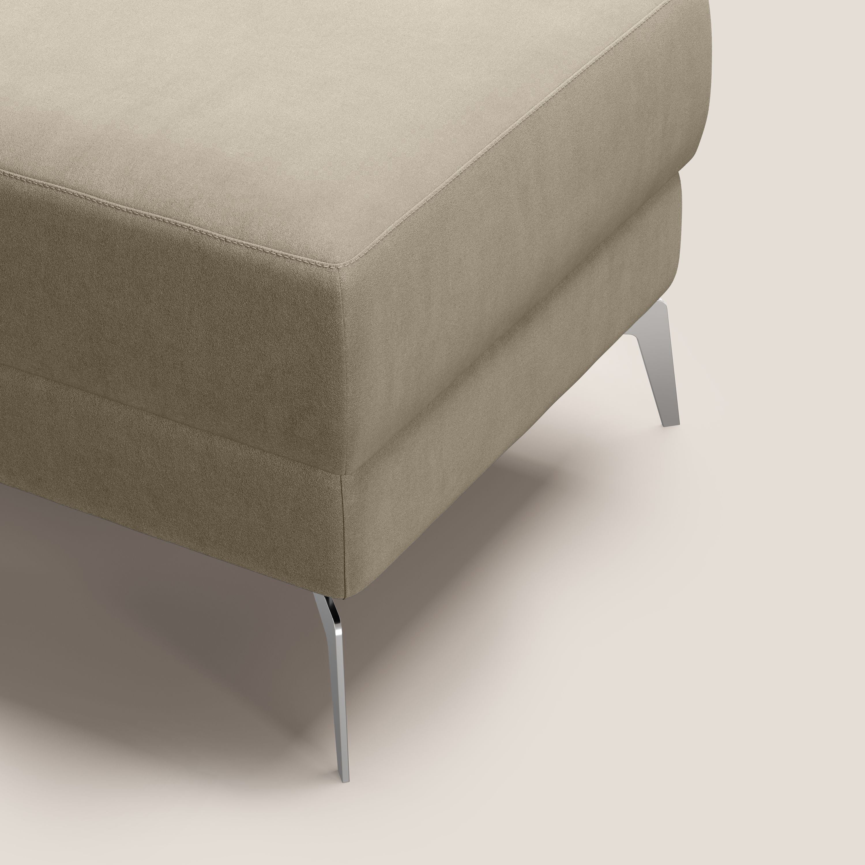 Star Pouf avec pieds hauts en microfibre imperméable T11 Taupe tortora - Image 7