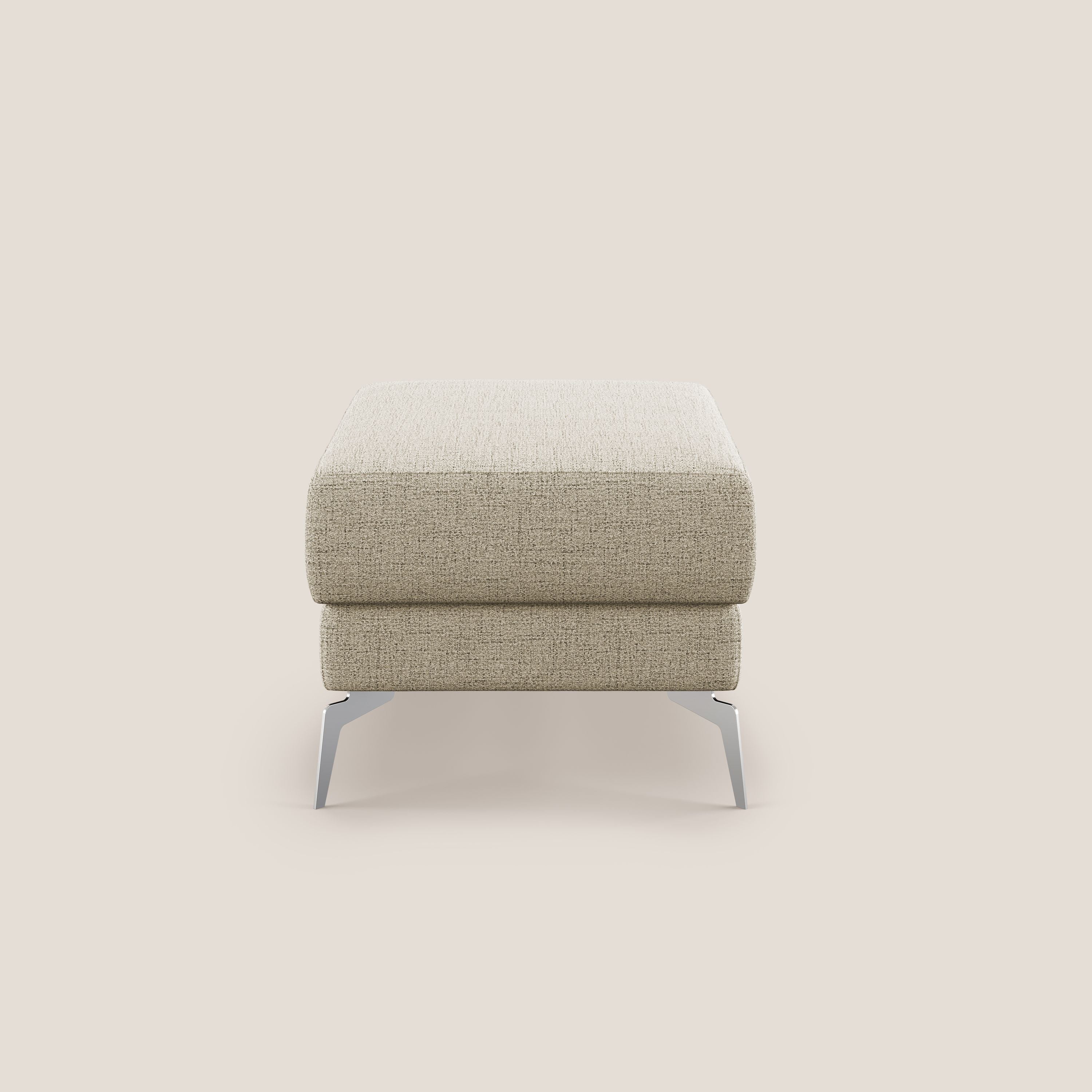 Star Pouf avec pieds hauts en tissu imperméable flammé T03 beige - Image 3