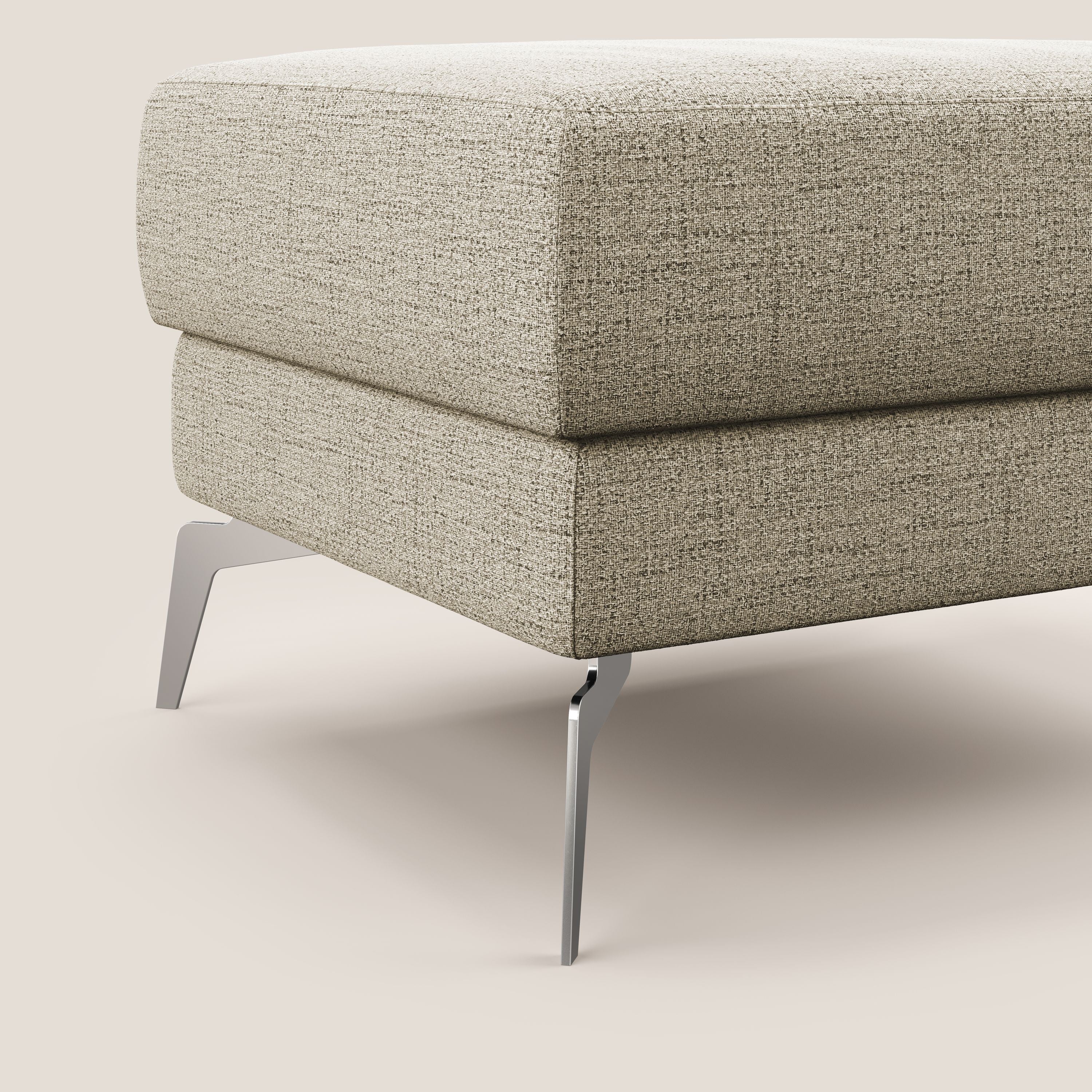 Star Pouf avec pieds hauts en tissu imperméable flammé T03 beige - Image 4