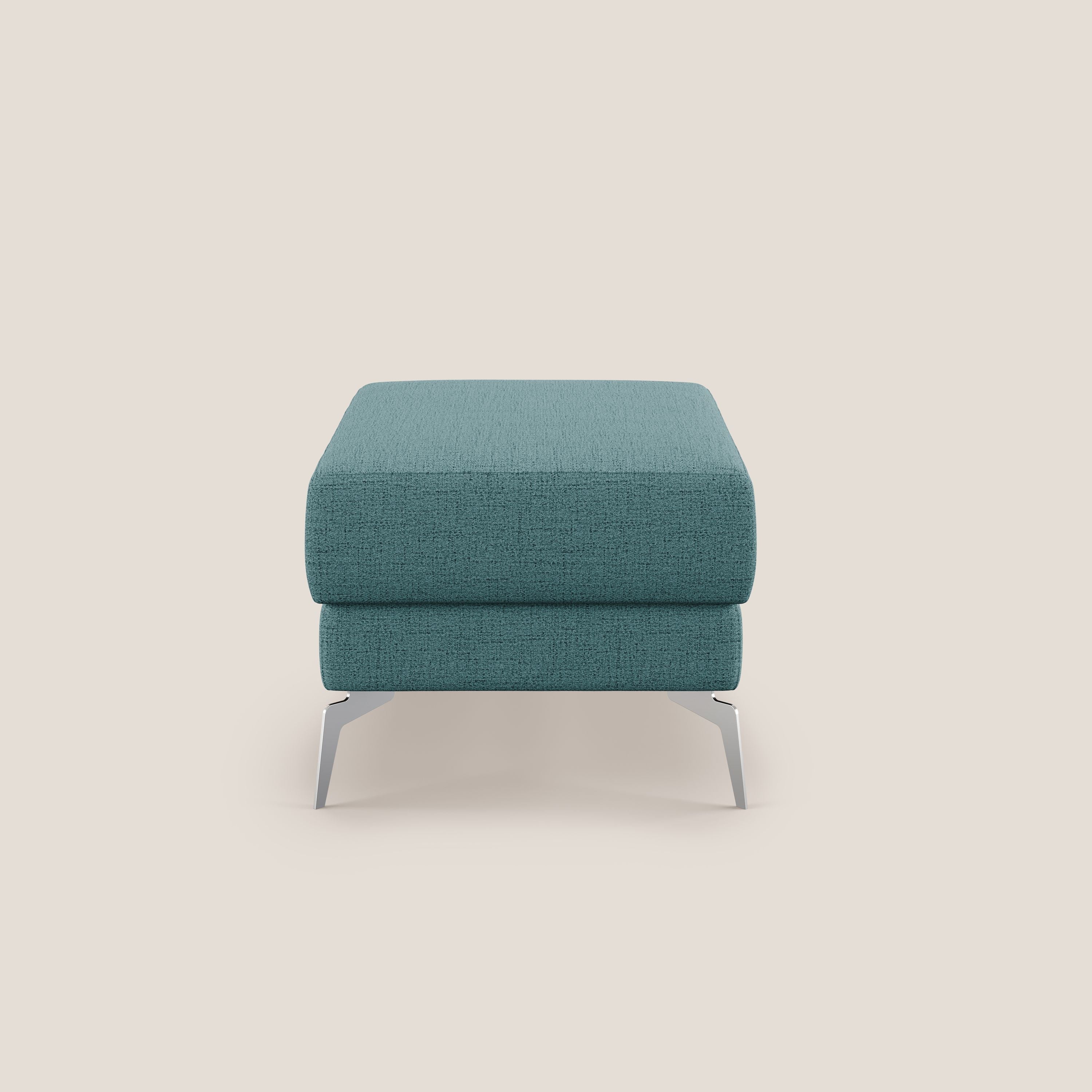 Star Pouf avec pieds hauts en tissu imperméable flammé T03 bleu ciel - Image 3