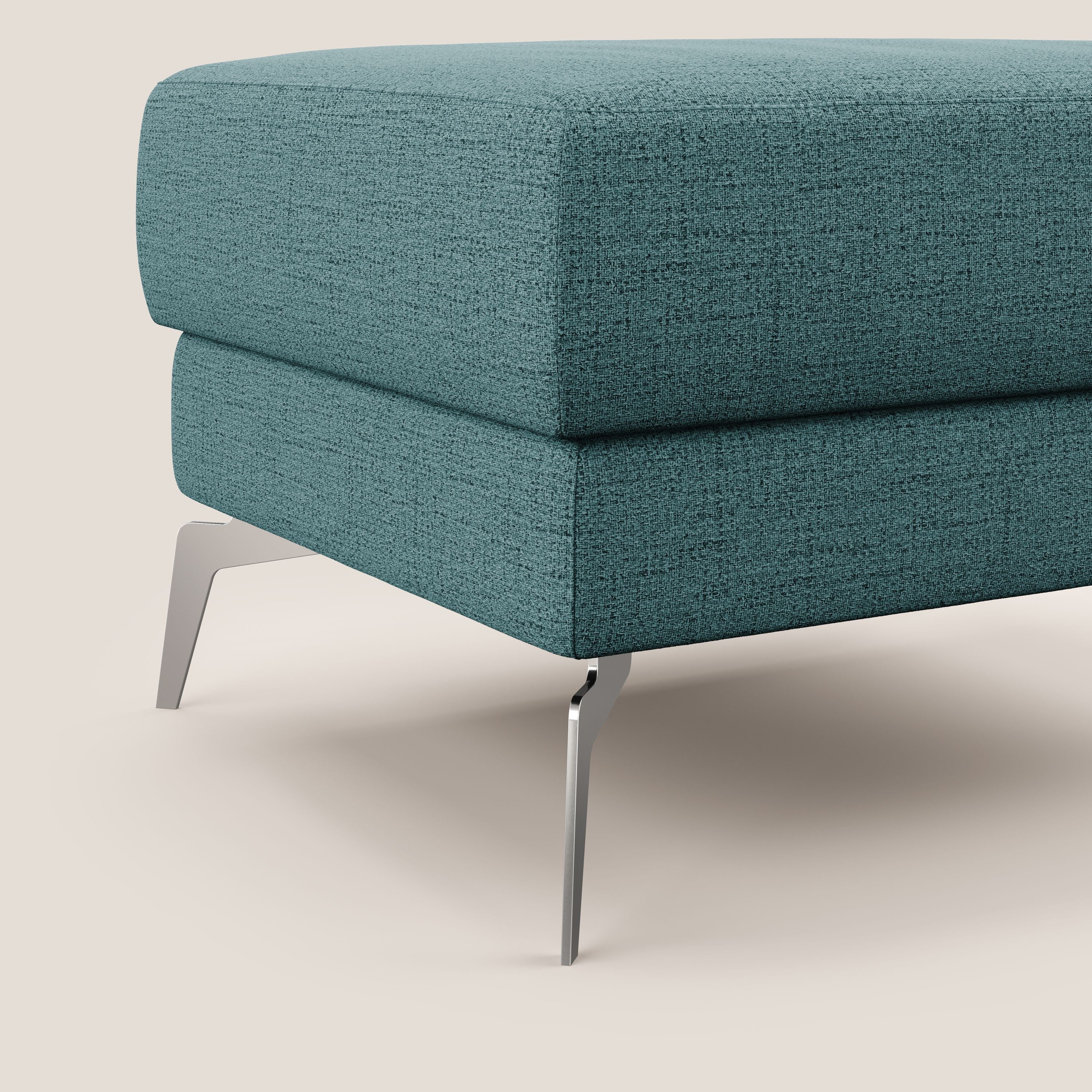 Star Pouf avec pieds hauts en tissu imperméable flammé T03 bleu ciel - Image 4