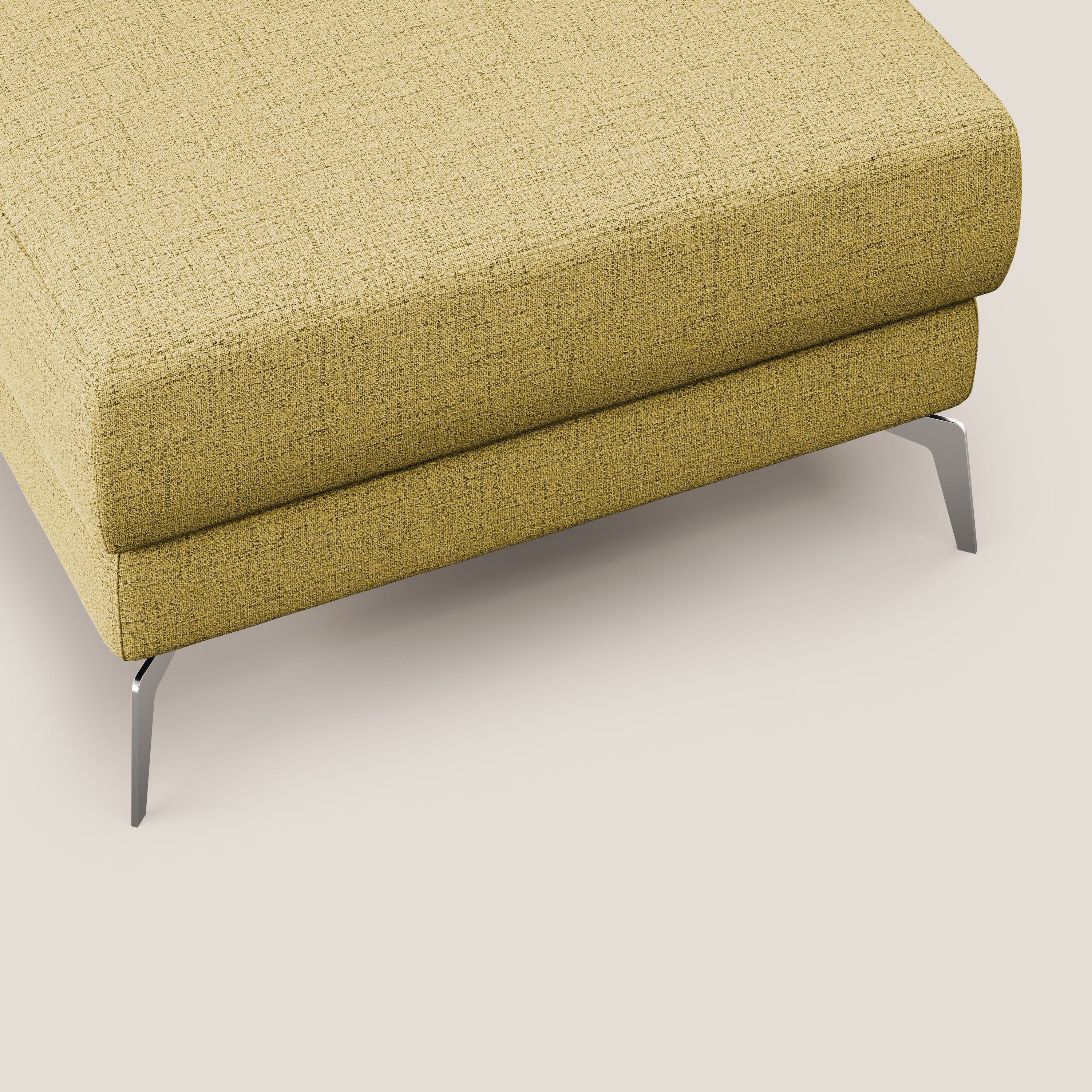 Star Pouf avec pieds hauts en tissu imperméable flammé T03 jaune - Image 5