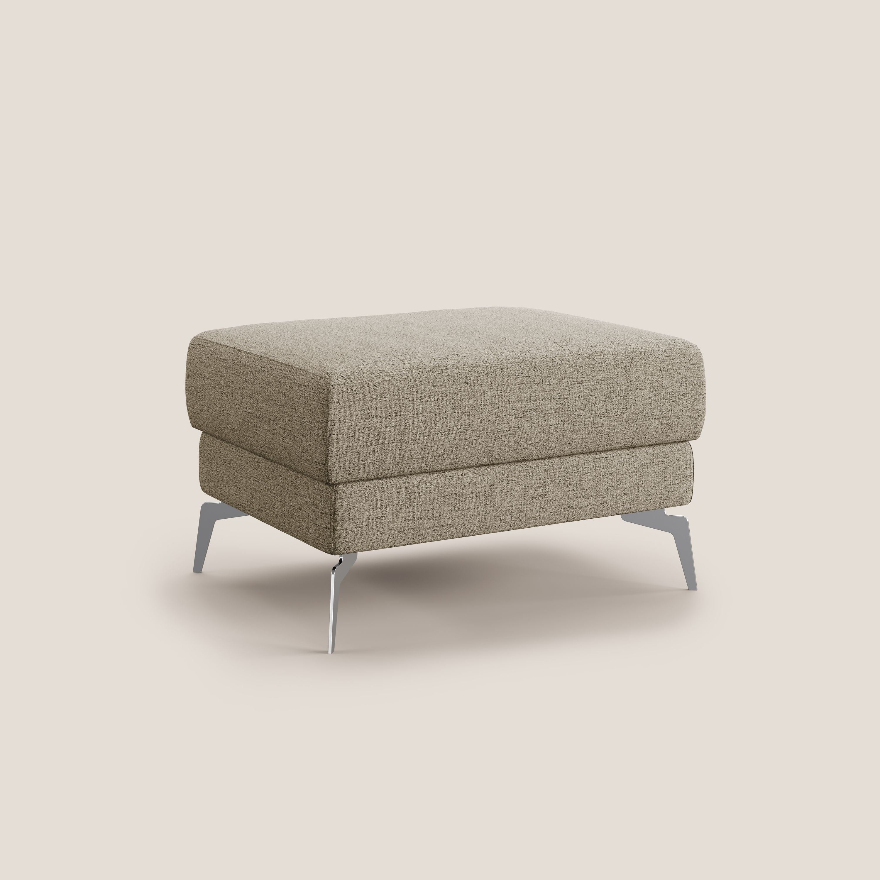 Star Pouf avec pieds hauts en tissu imperméable flammé T03 marron - Image 2