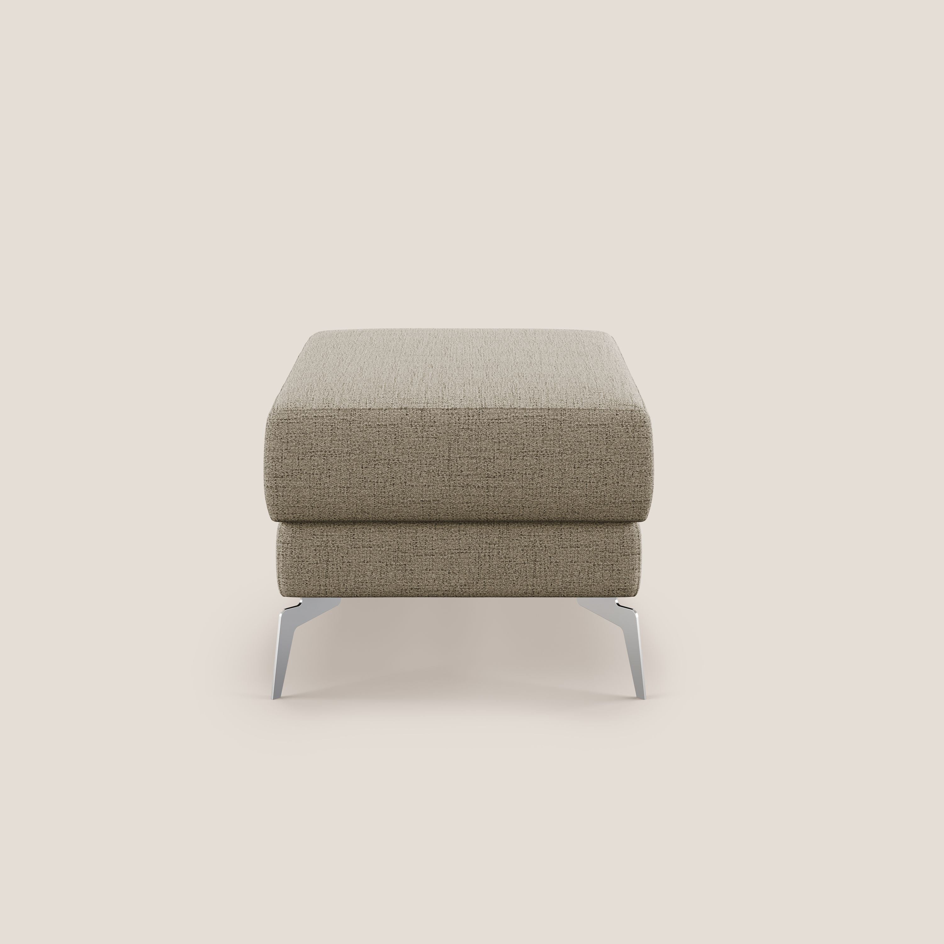 Star Pouf avec pieds hauts en tissu imperméable flammé T03 marron - Image 3