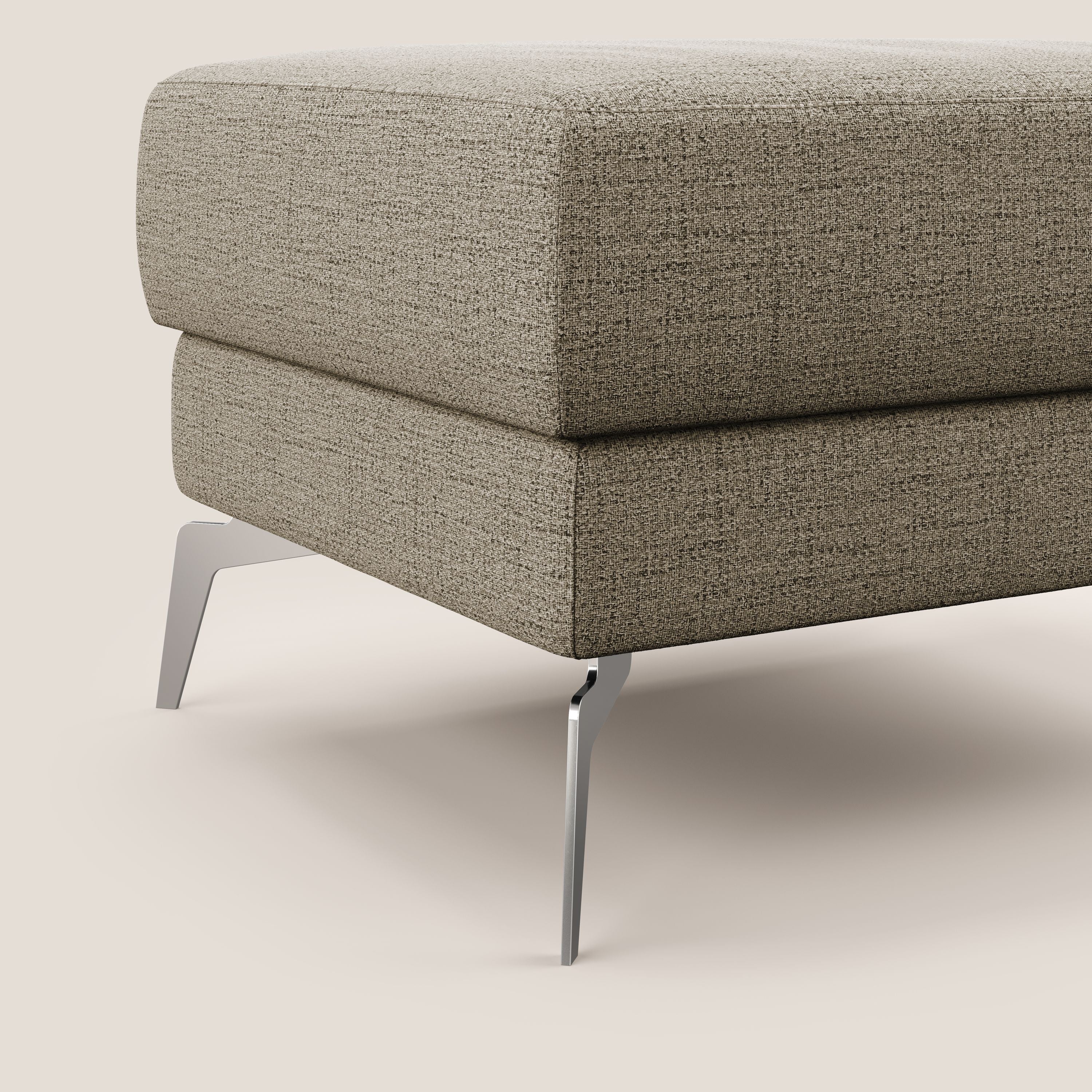 Star Pouf avec pieds hauts en tissu imperméable flammé T03 marron - Image 4