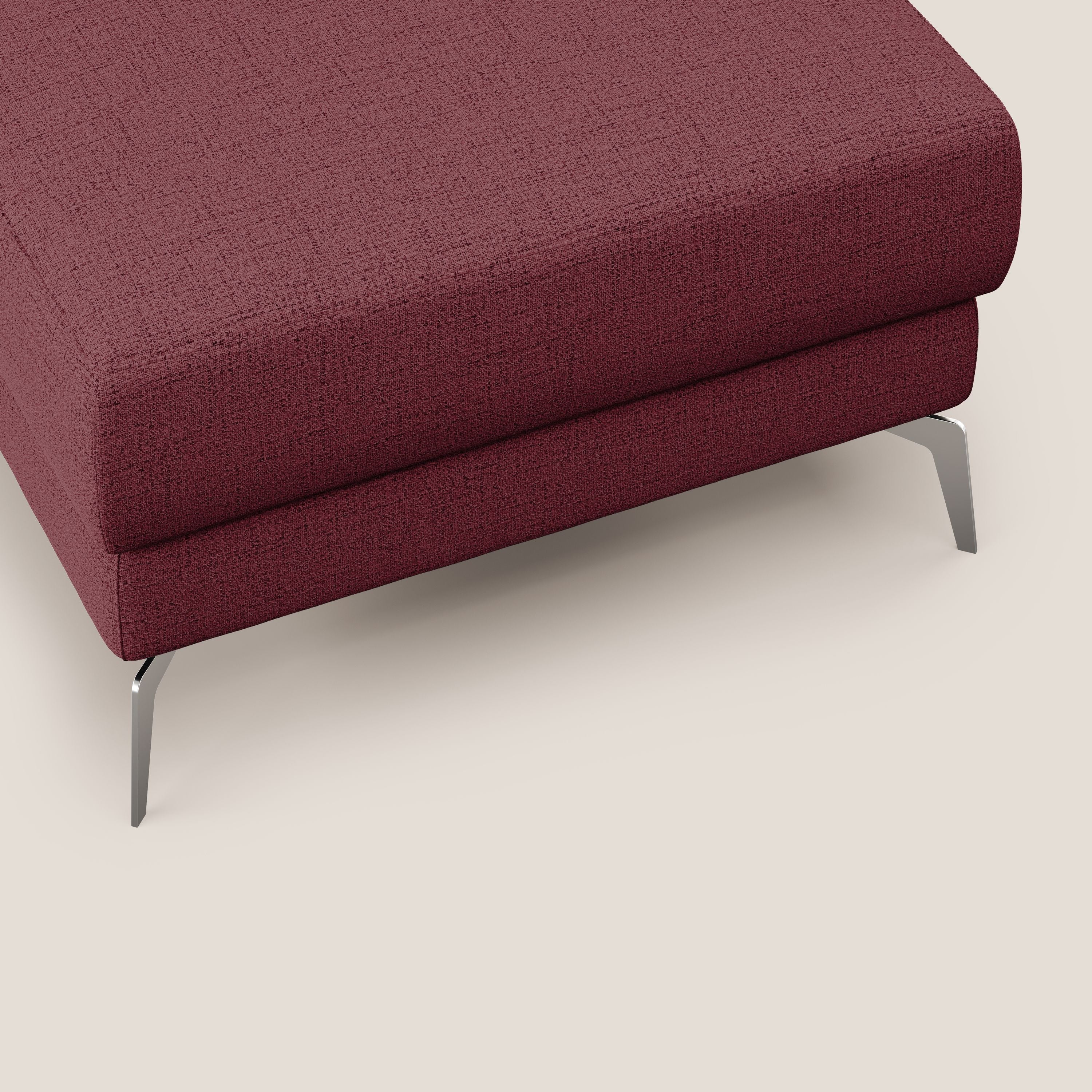Star Pouf avec pieds hauts en tissu imperméable flammé T03 rouge - Image 5