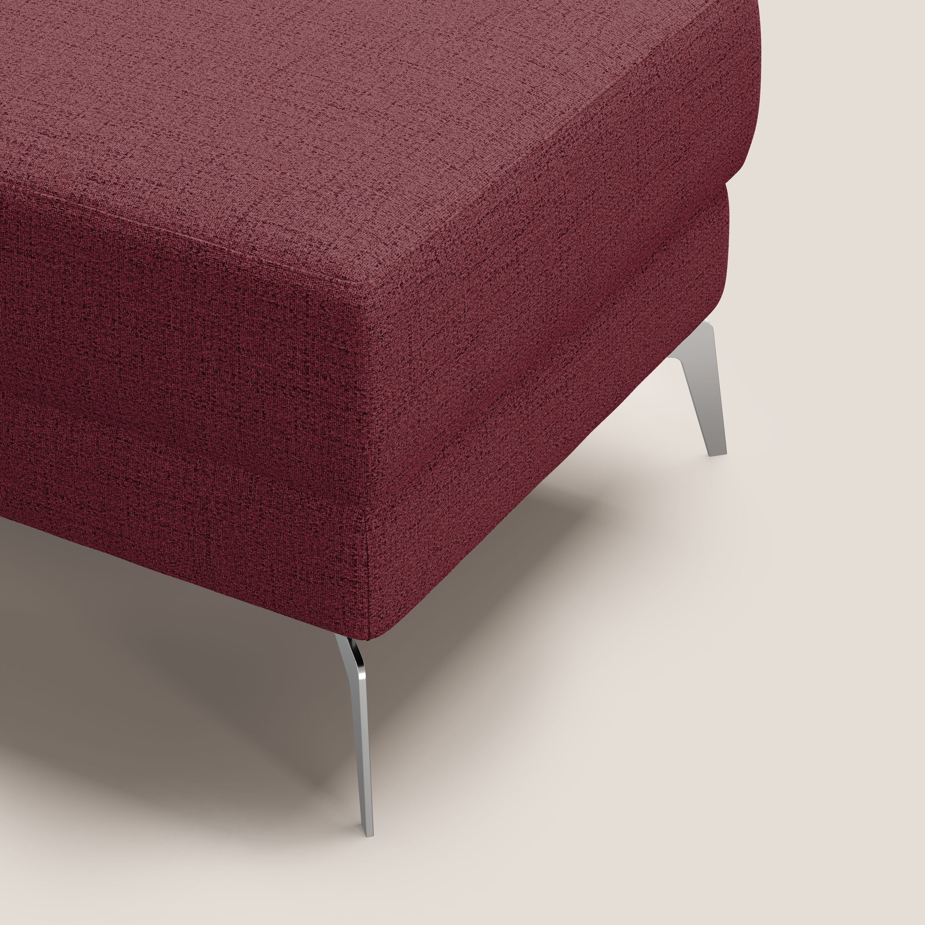 Star Pouf avec pieds hauts en tissu imperméable flammé T03 rouge - Image 6