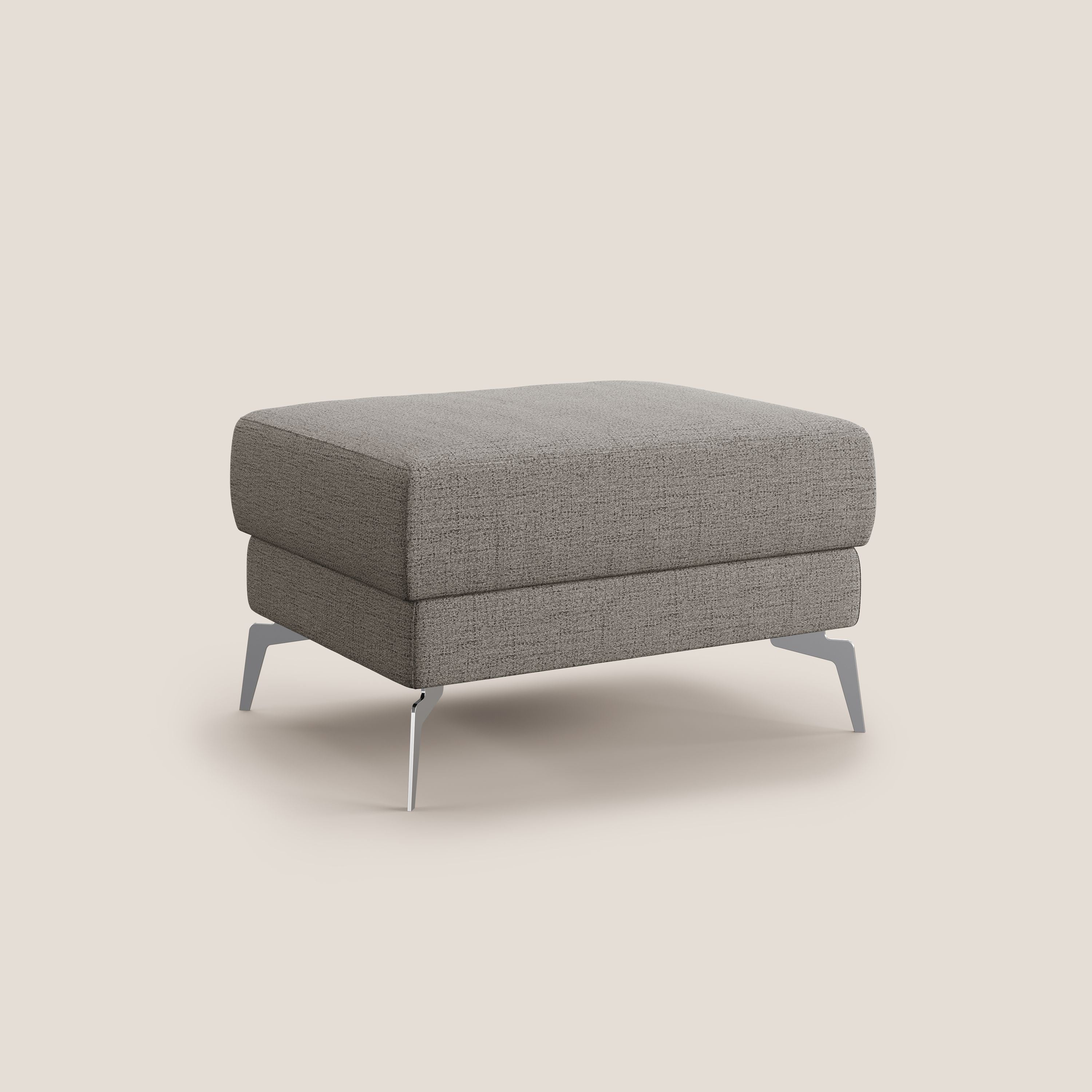Star Pouf avec pieds hauts en tissu imperméable flammé T03 taupe - Image 3