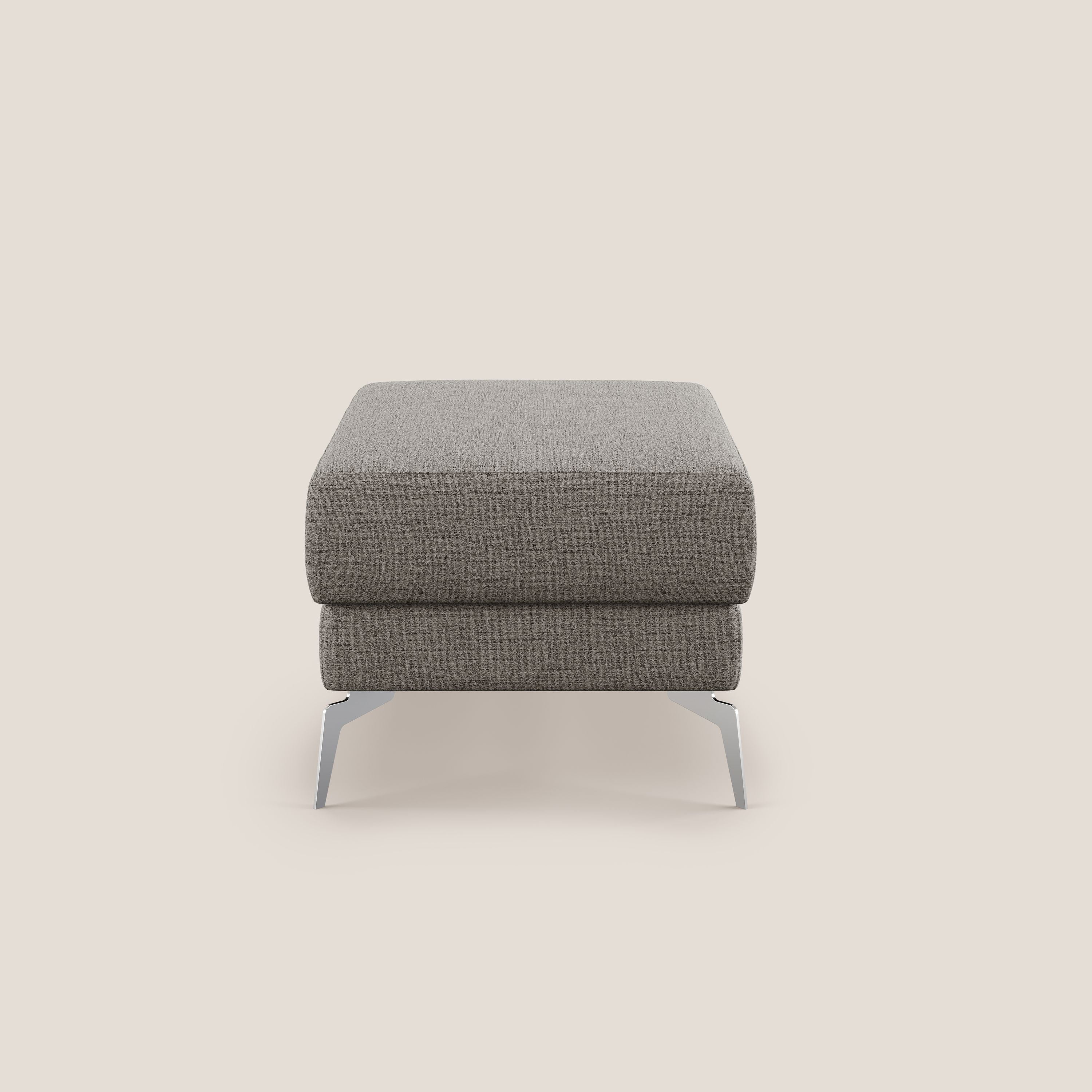 Star Pouf avec pieds hauts en tissu imperméable flammé T03 taupe - Image 4