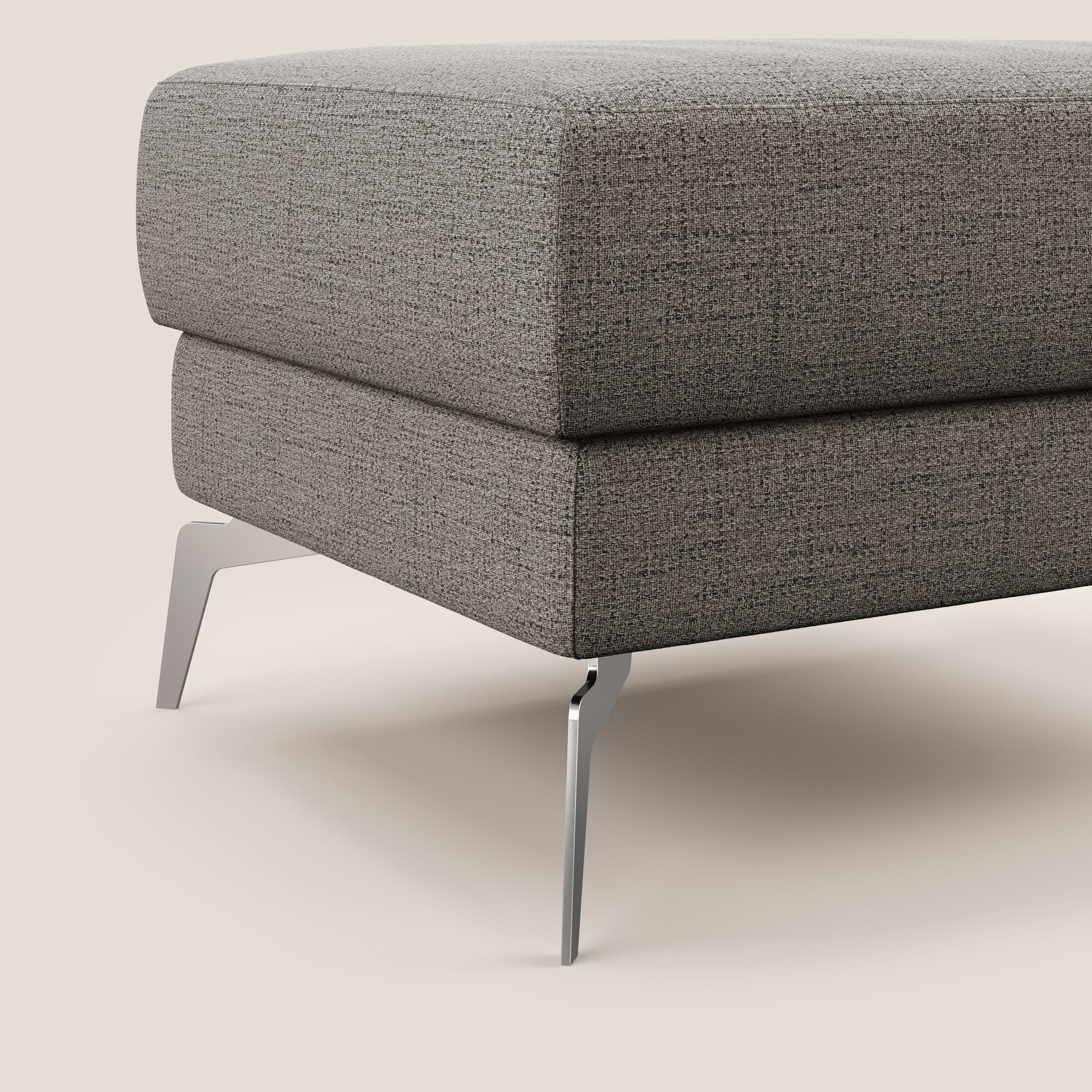 Star Pouf avec pieds hauts en tissu imperméable flammé T03 taupe - Image 5