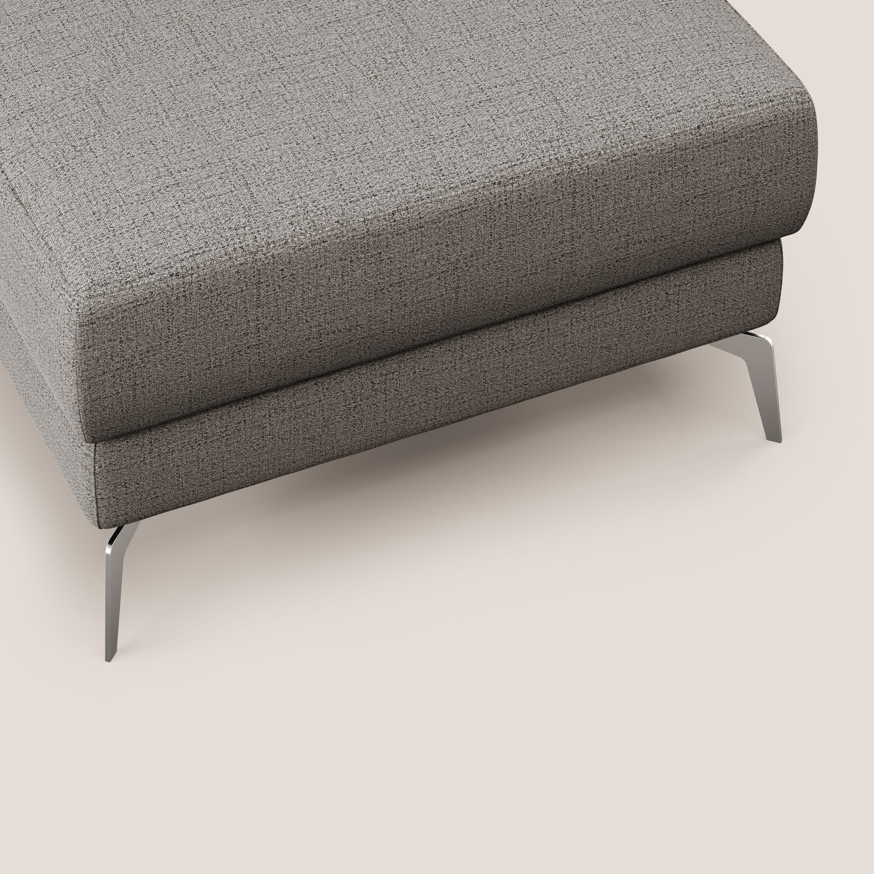 Star Pouf avec pieds hauts en tissu imperméable flammé T03 taupe - Image 6