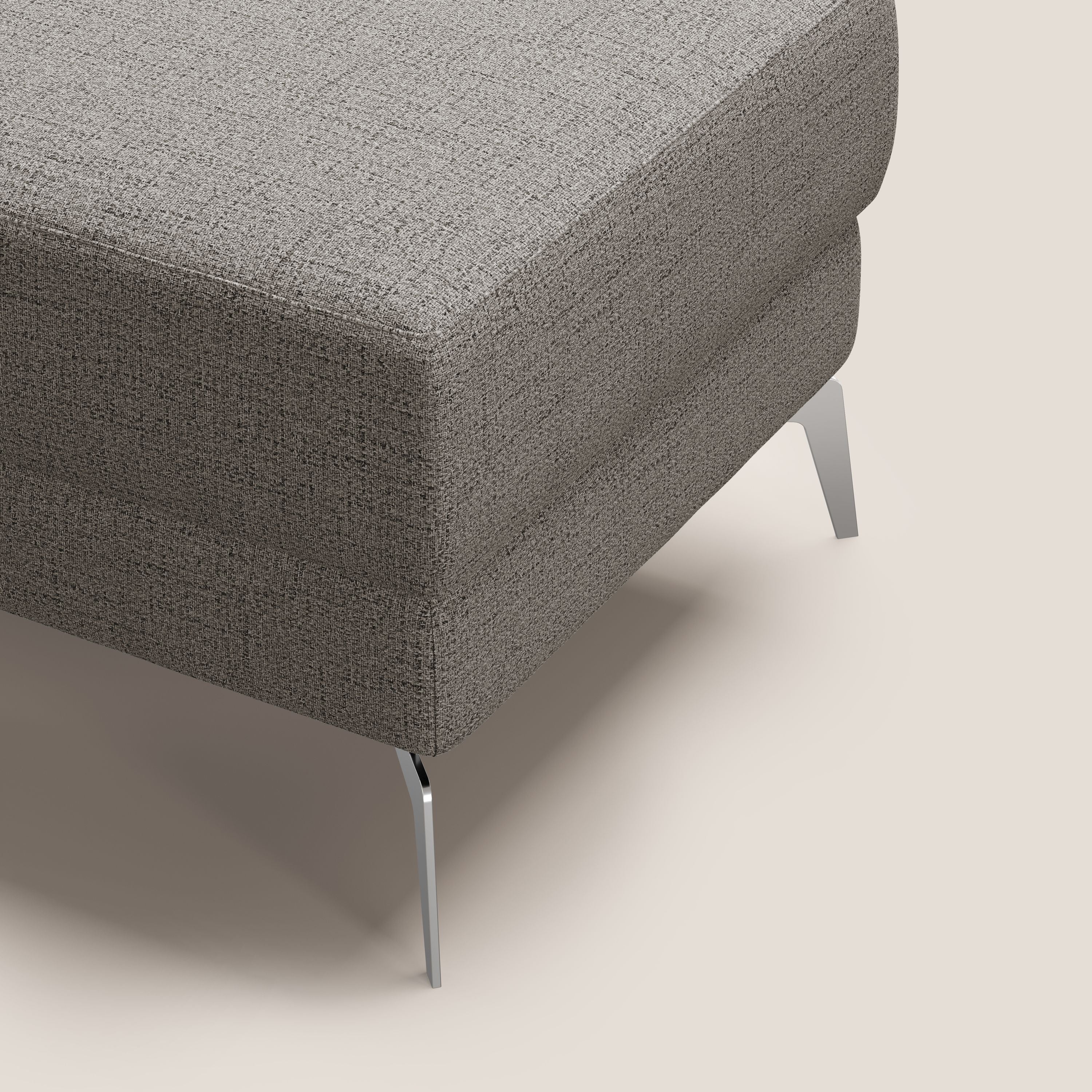 Star Pouf avec pieds hauts en tissu imperméable flammé T03 taupe - Image 7