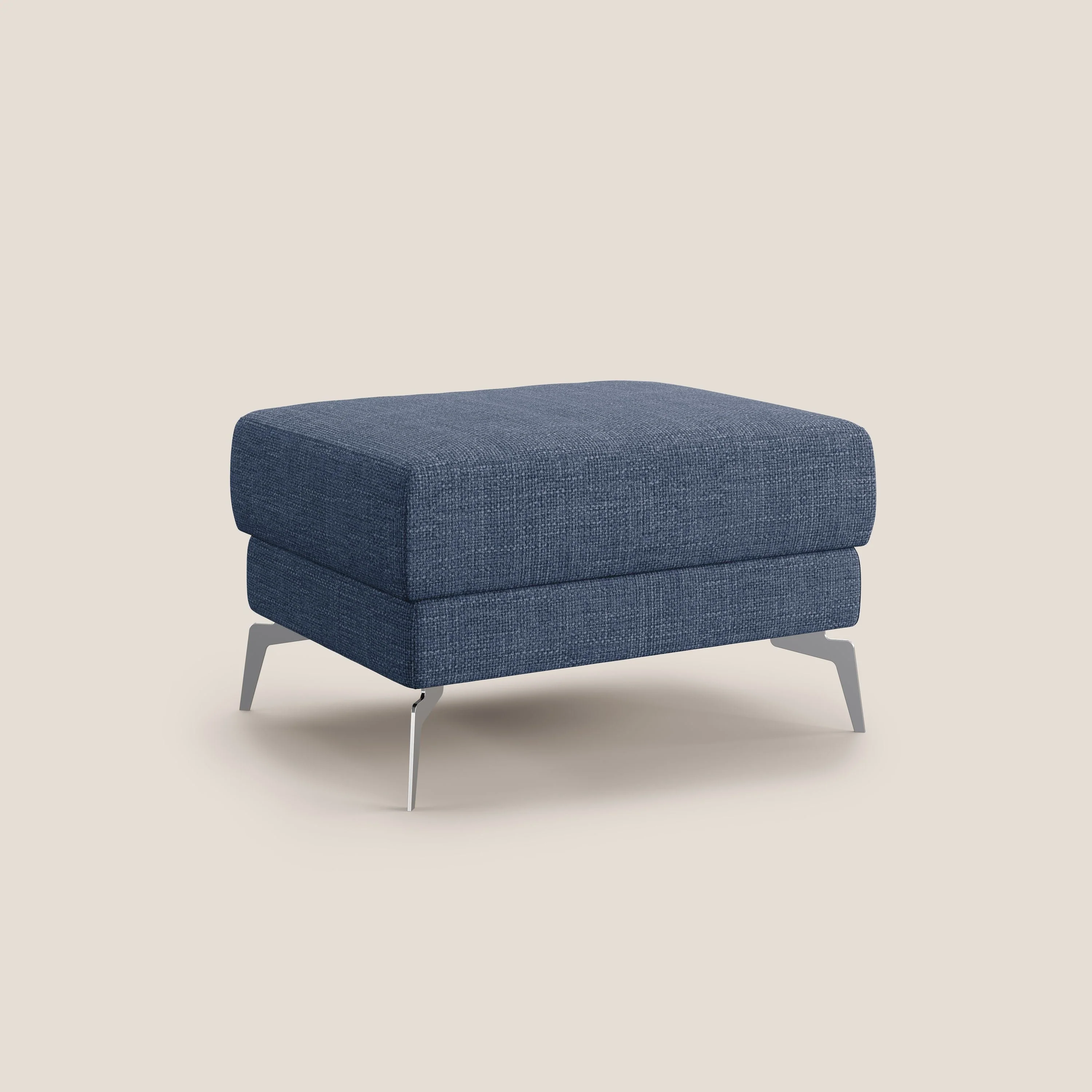 Star Pouf avec pieds hauts en tissu imperméable doux entrelacé T06 bleu - Image 2