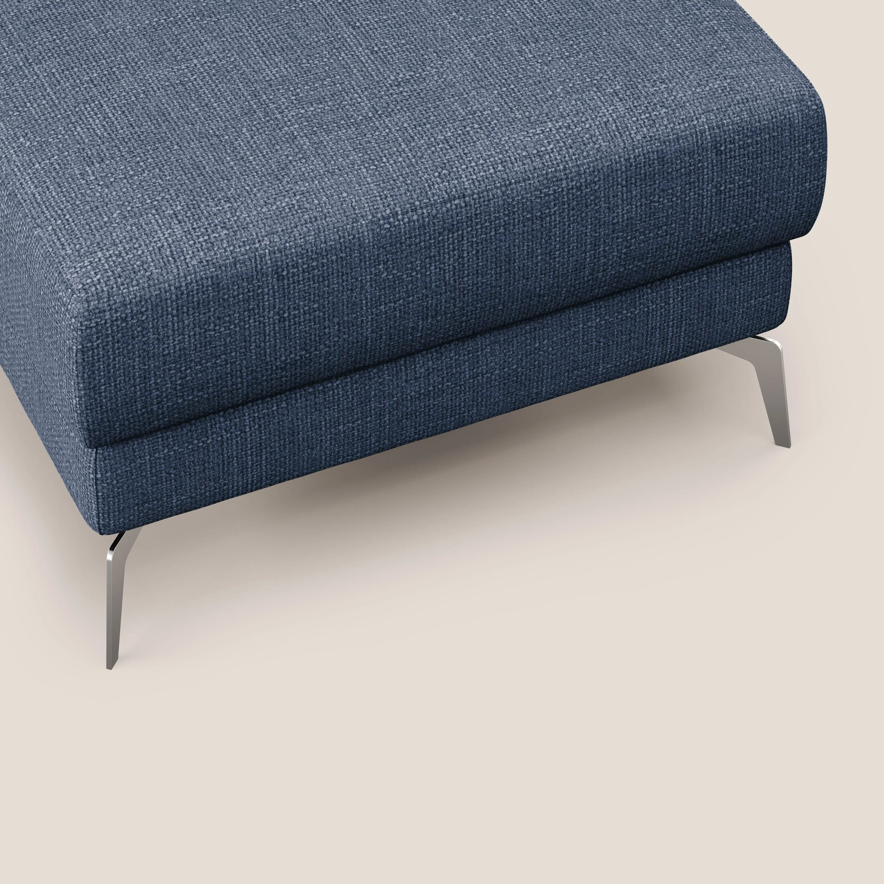 Star Pouf avec pieds hauts en tissu imperméable doux entrelacé T06 bleu - Image 6