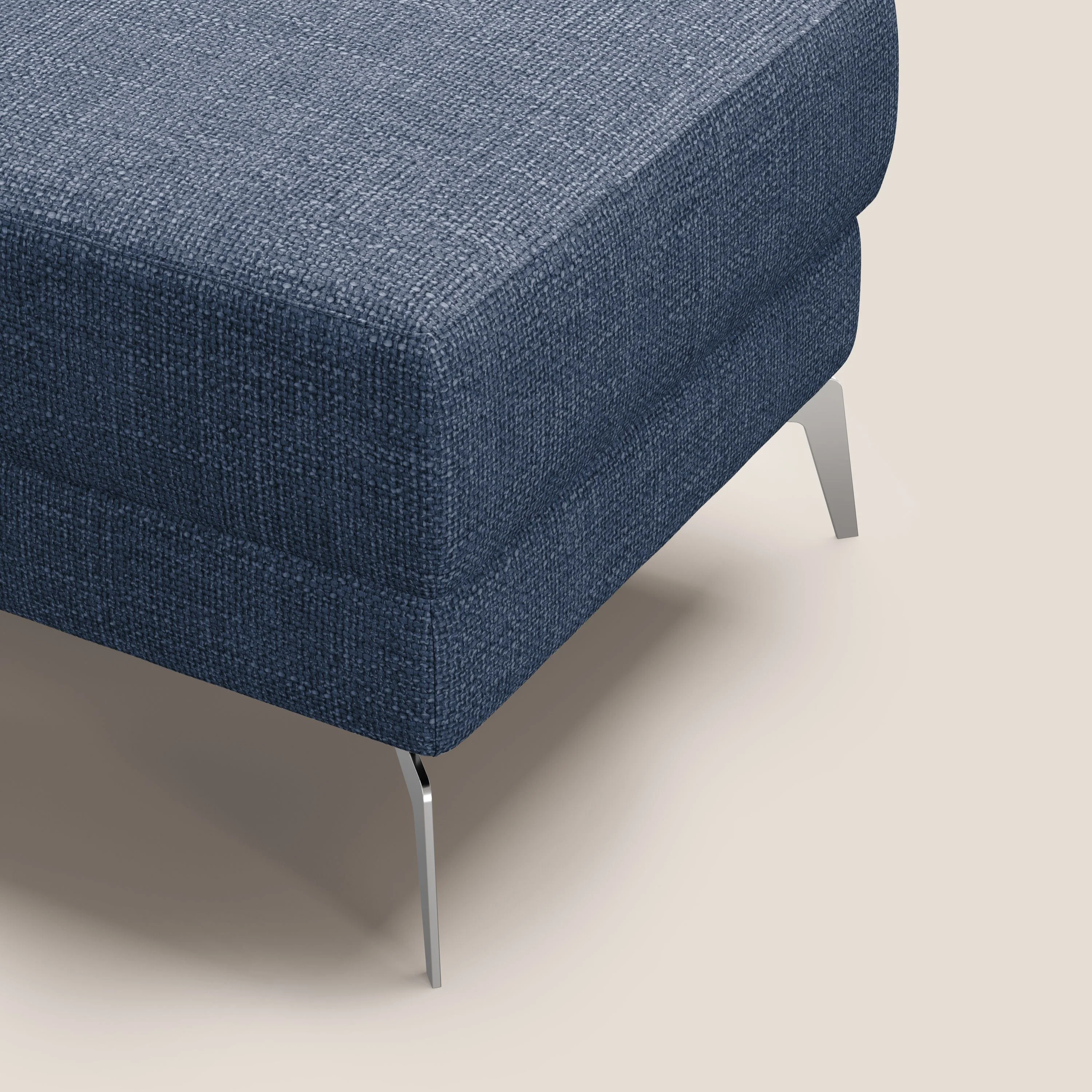 Star Pouf avec pieds hauts en tissu imperméable doux entrelacé T06 bleu - Image 7