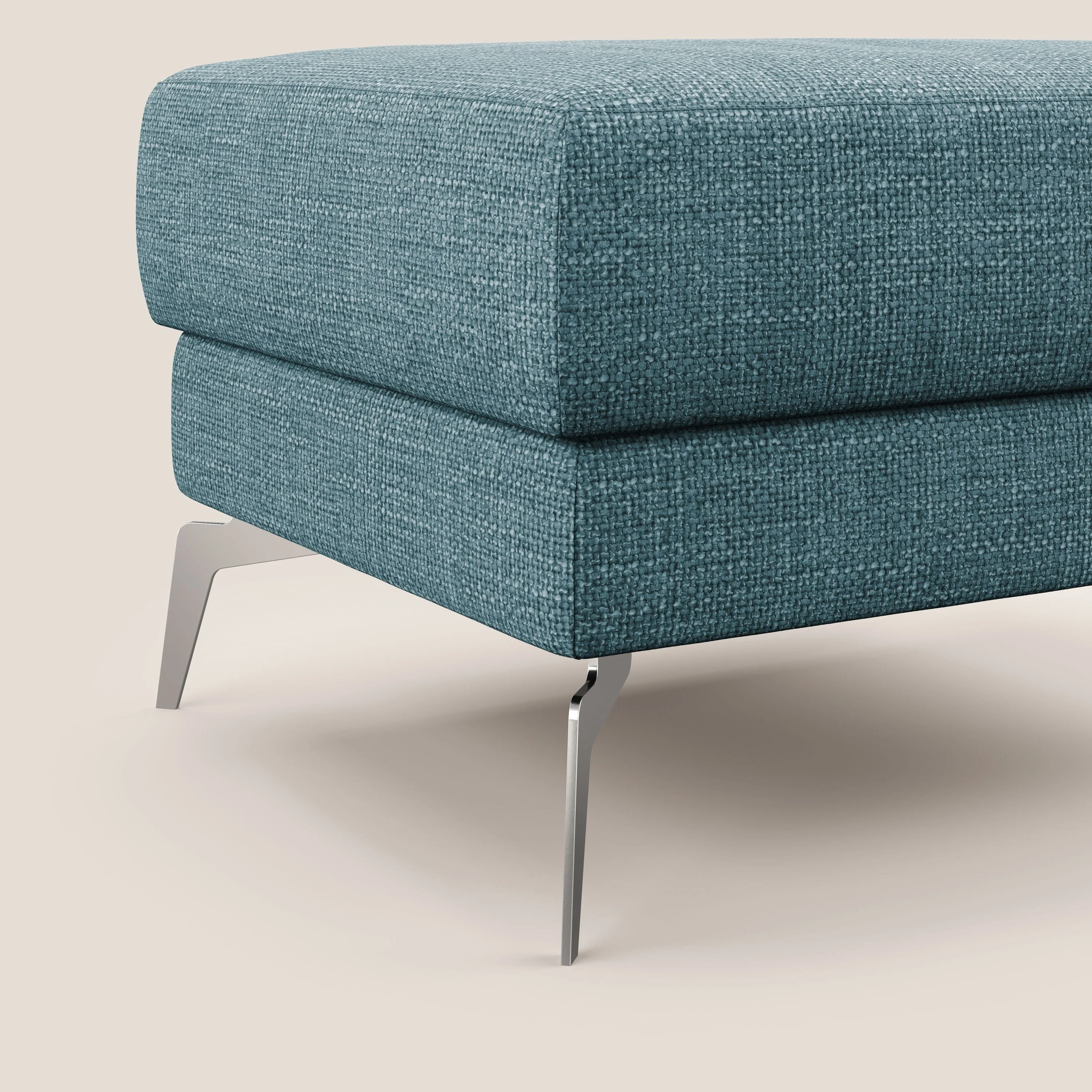 Star Pouf avec pieds hauts en tissu imperméable doux entrelacé T06 bleu ciel - Image 5