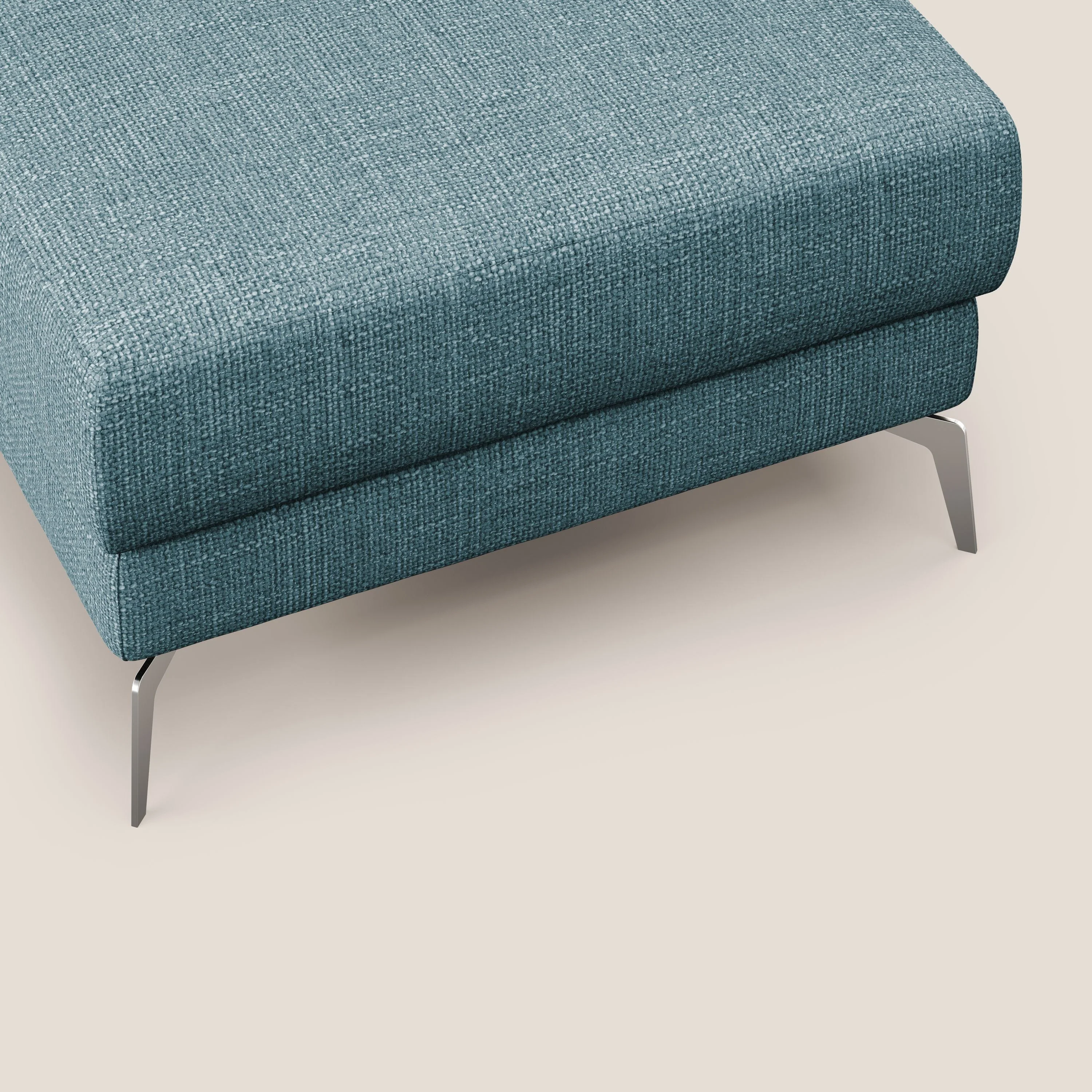 Star Pouf avec pieds hauts en tissu imperméable doux entrelacé T06 bleu ciel - Image 6