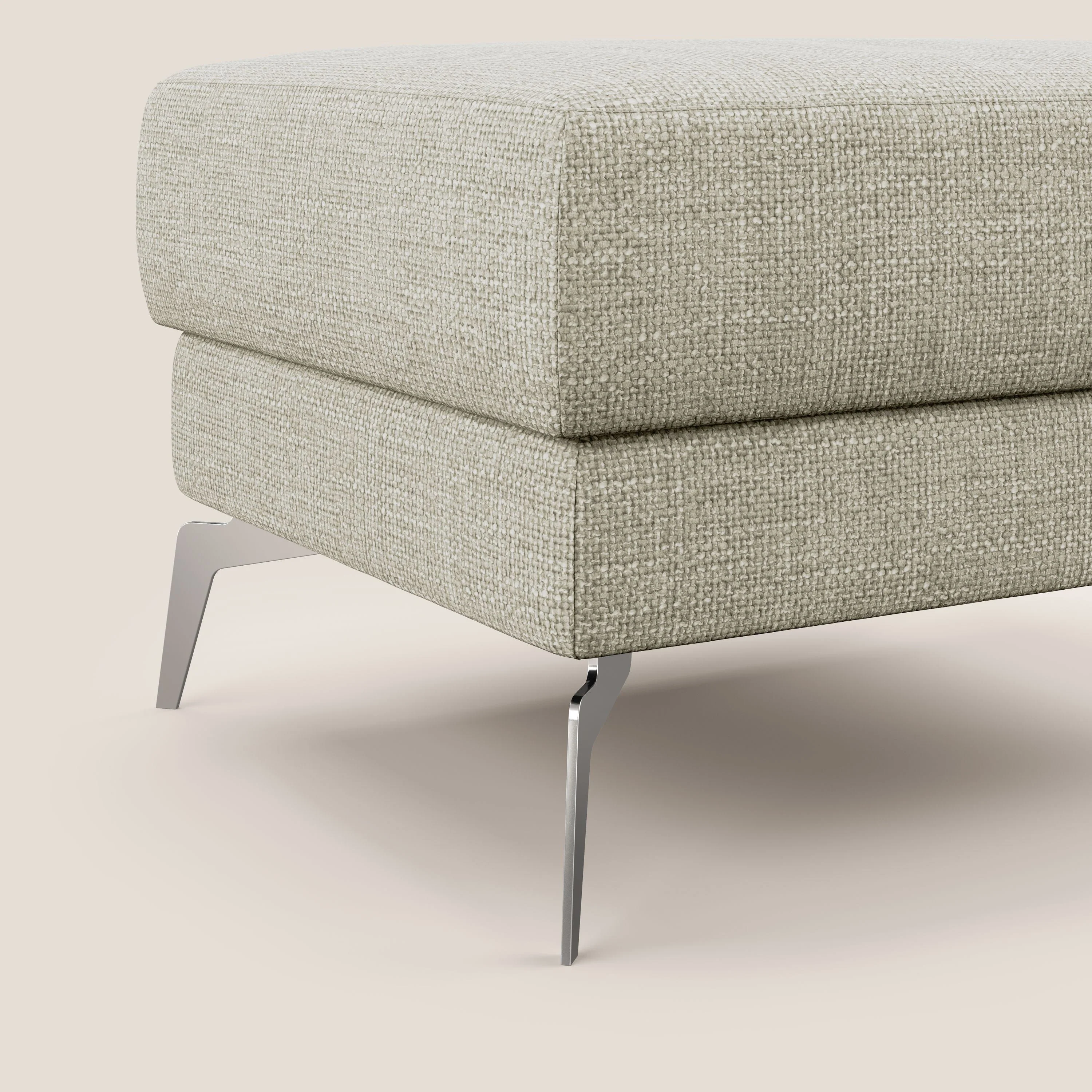 Star Pouf avec pieds hauts en tissu imperméable doux entrelacé T06 crème - Image 6