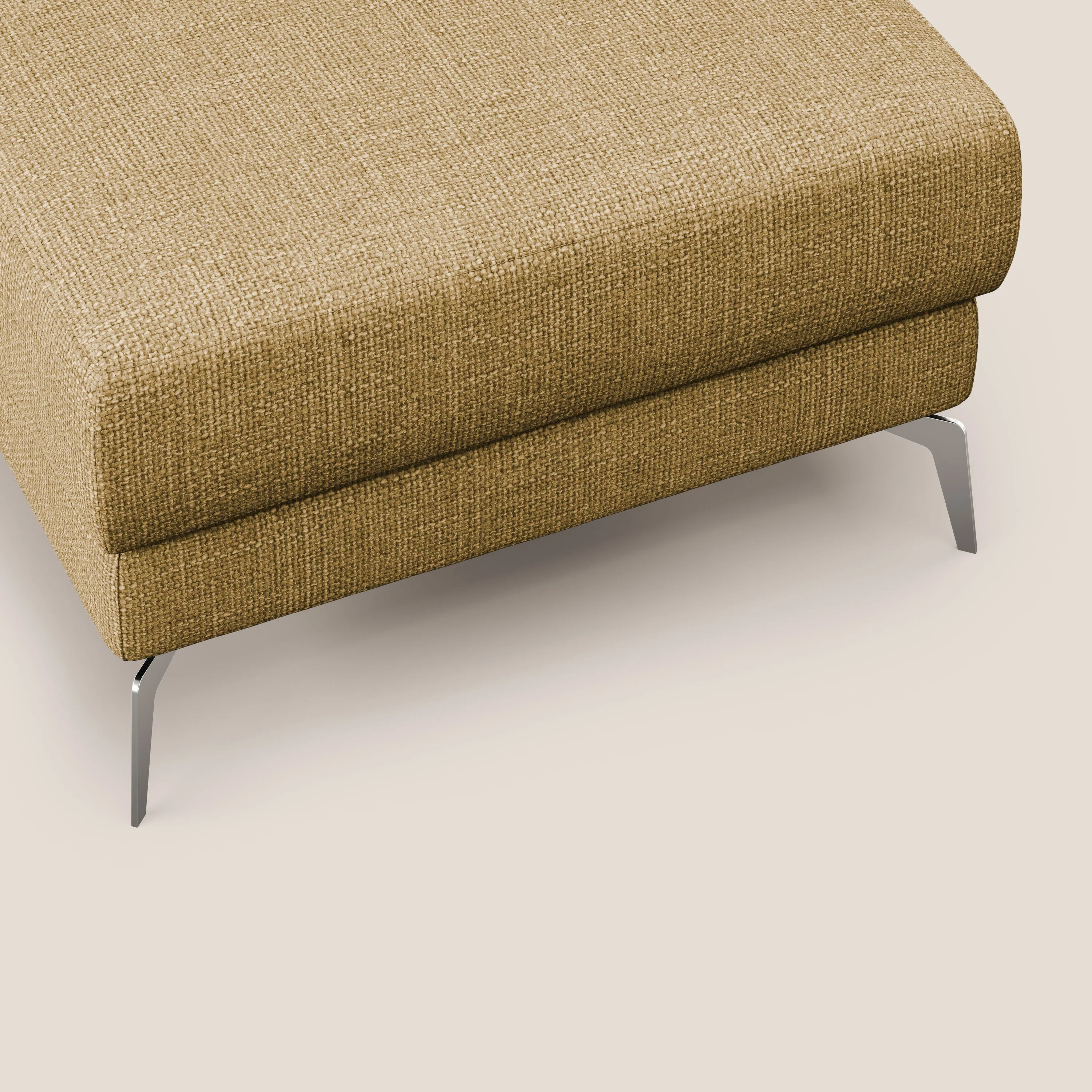 Star Pouf avec pieds hauts en tissu imperméable doux entrelacé T06 jaune - Image 6