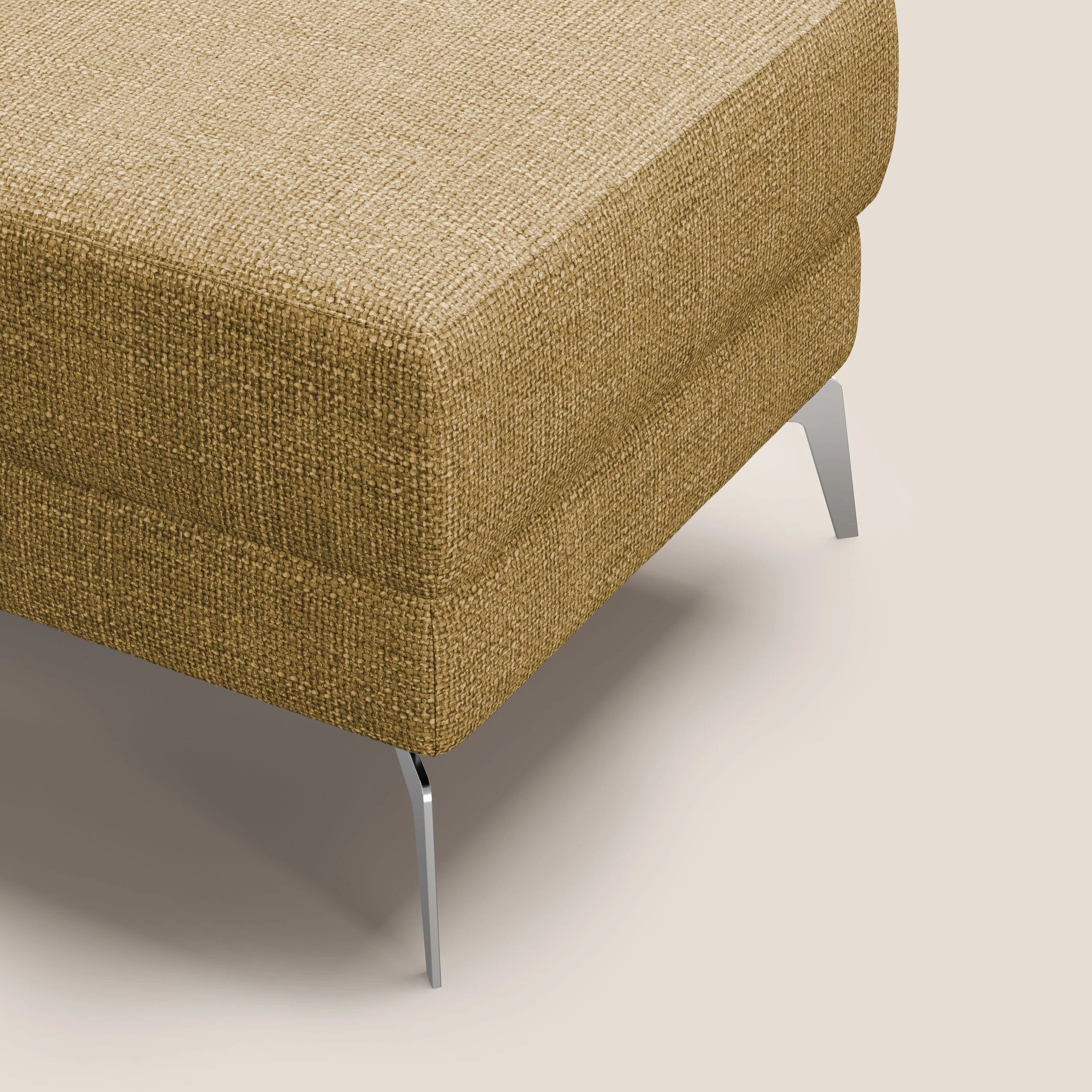 Star Pouf avec pieds hauts en tissu imperméable doux entrelacé T06 jaune - Image 7