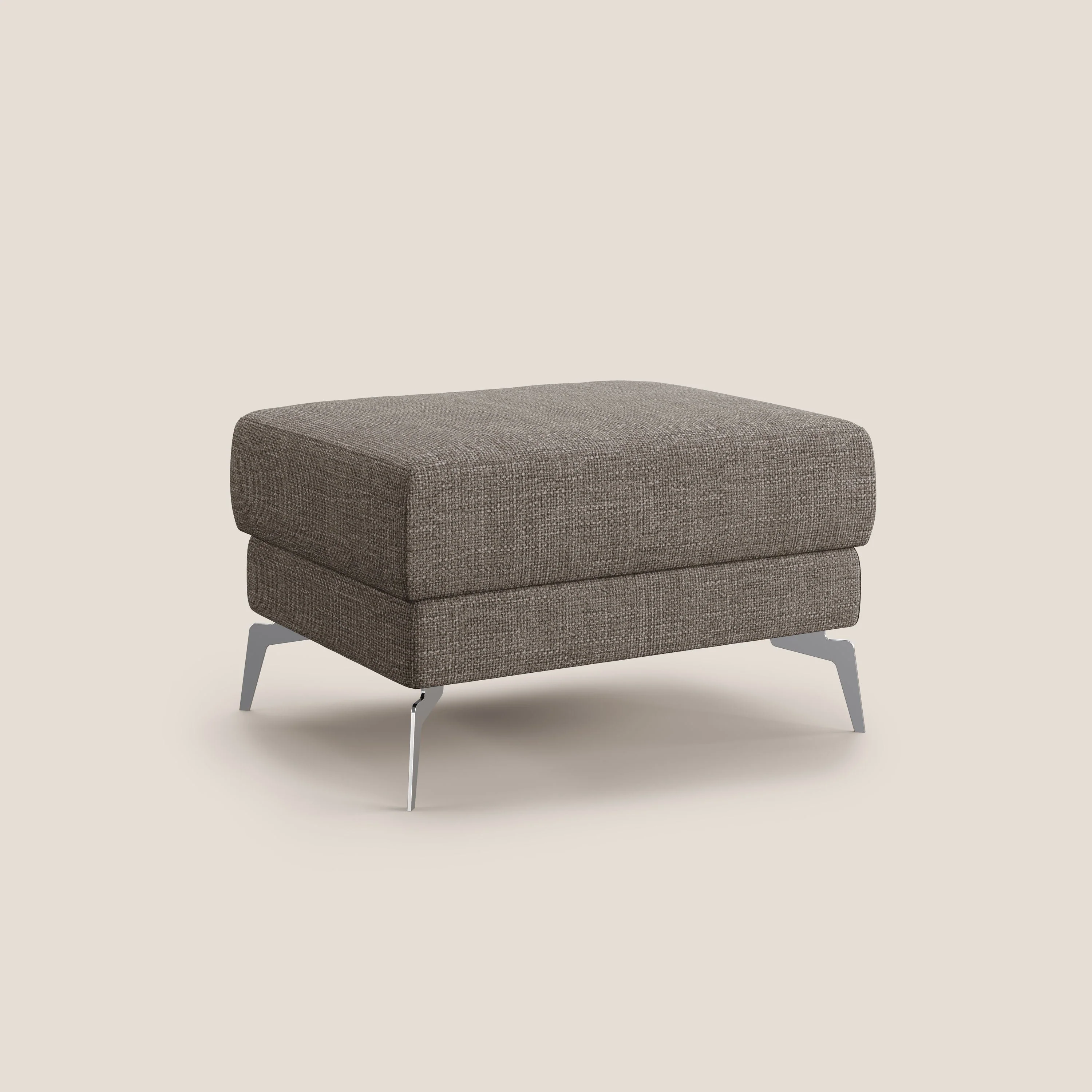 Star Pouf avec pieds hauts en tissu imperméable doux entrelacé T06 marron - Image 2